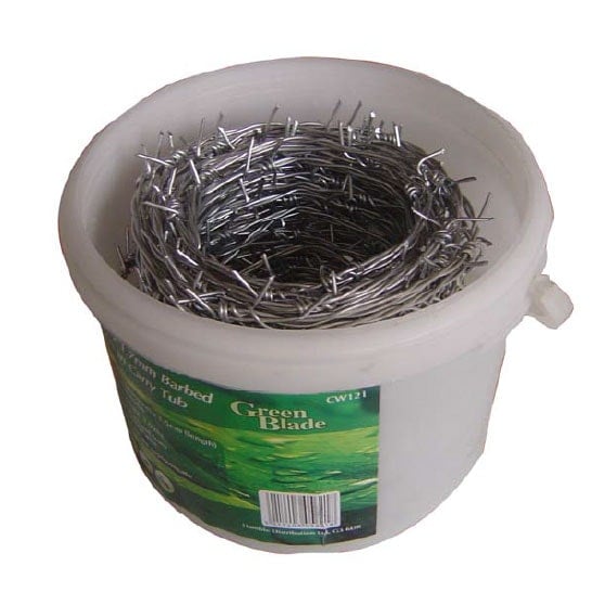 Rackhams 30M X 1.6Mm Barbed Security Wire In Plastic Carry Tub