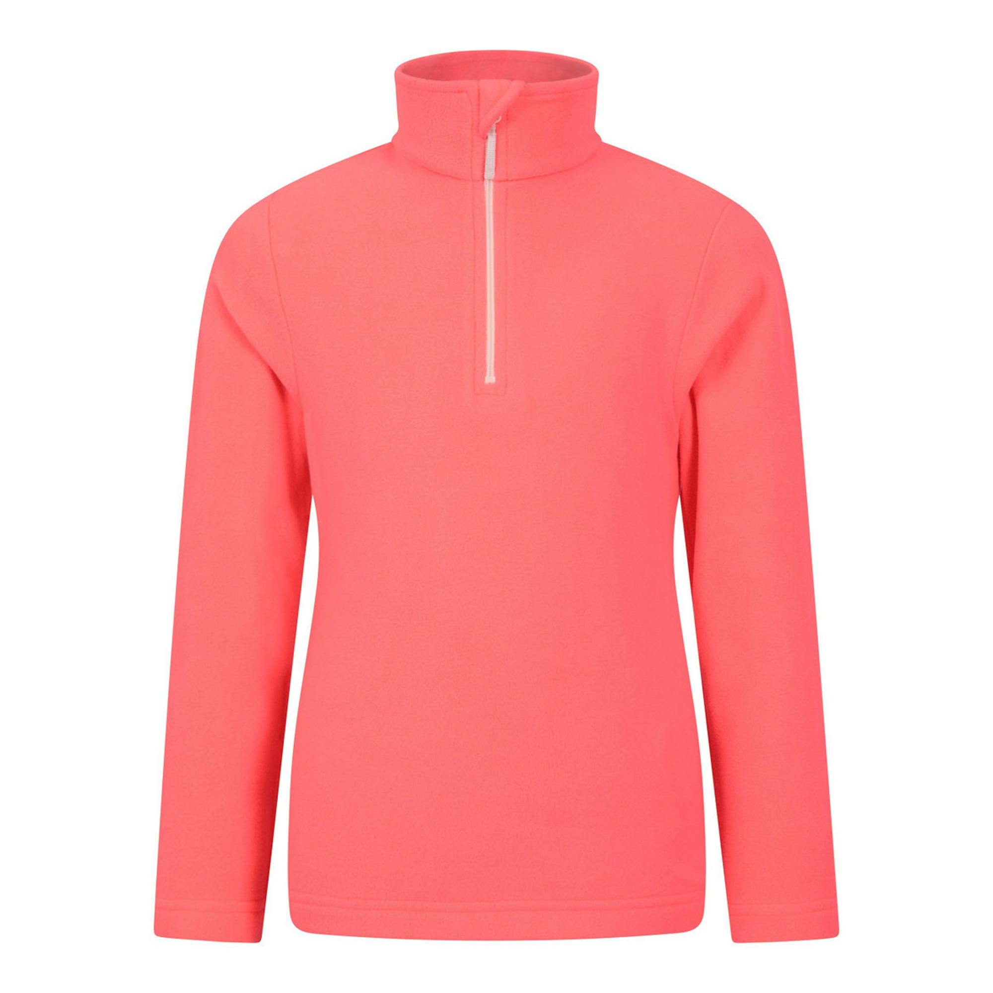 Mountain Warehouse Coral Childrens/Kids Camber Ii Half Zip Fleece Jacket - Fiery - 13 Years - Fiery - 100% Polyester