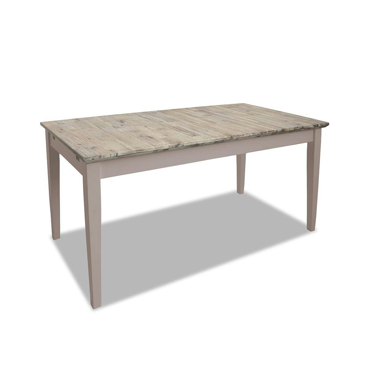 Rackhams Beige Florence Rectangle Extending Kitchen Dining Table With Center Extension Leaves - Truffle,