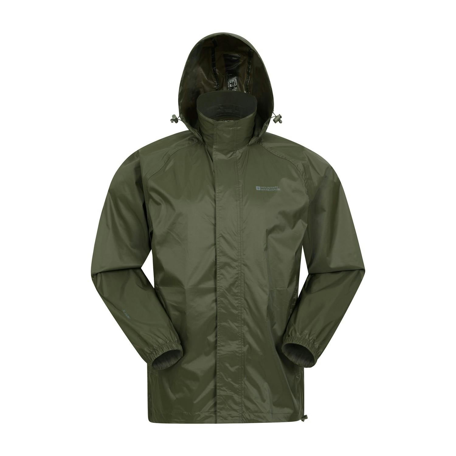 Mountain Warehouse Men's Green Pakka Ii Waterproof Jacket - 4XL - 100% Polyamide