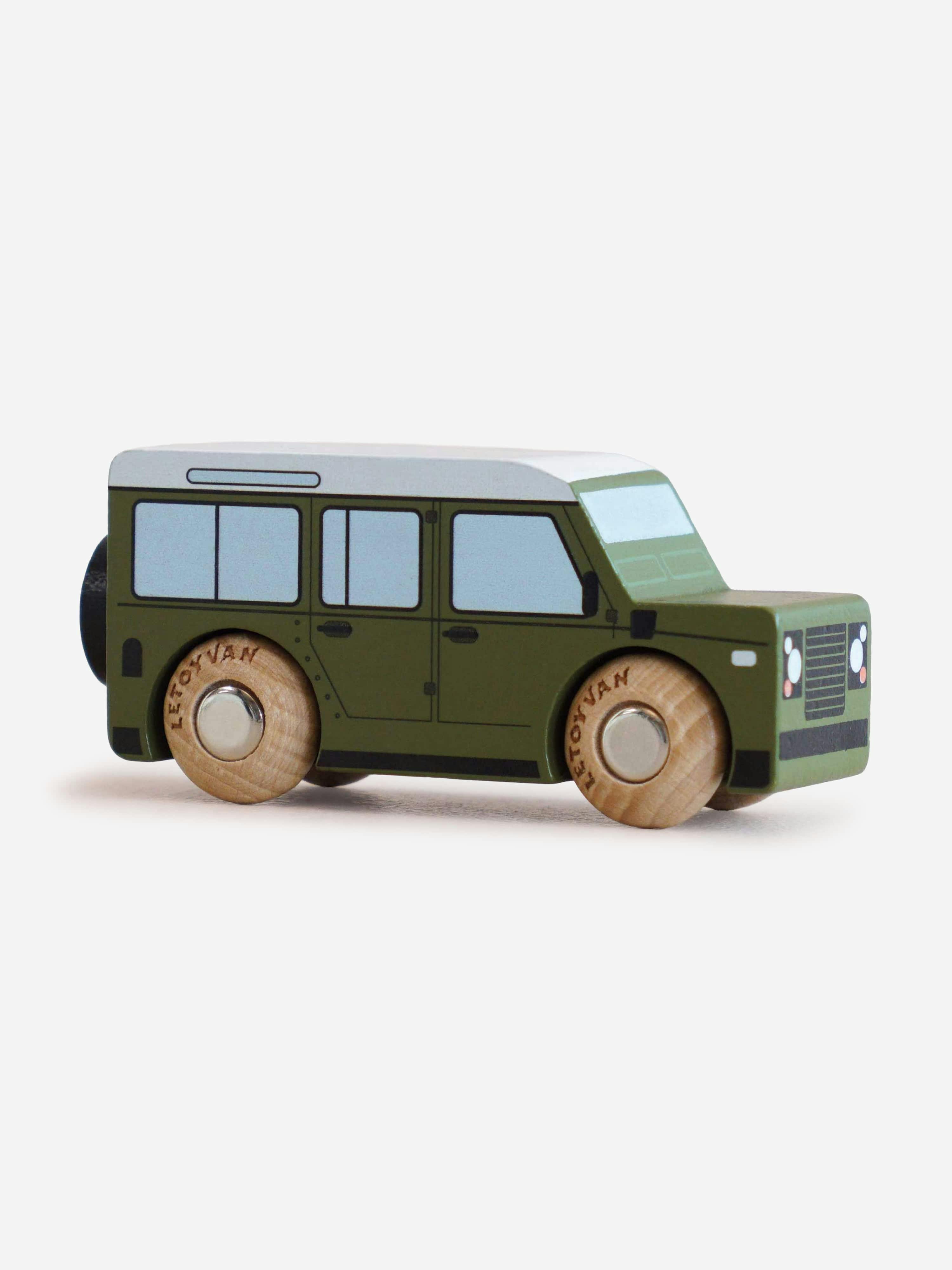 Le Toy Van Green Gt150 Archie Wooden Toy Car In (W:9.2cm X D:3cm X H:4.4cm) - One Size