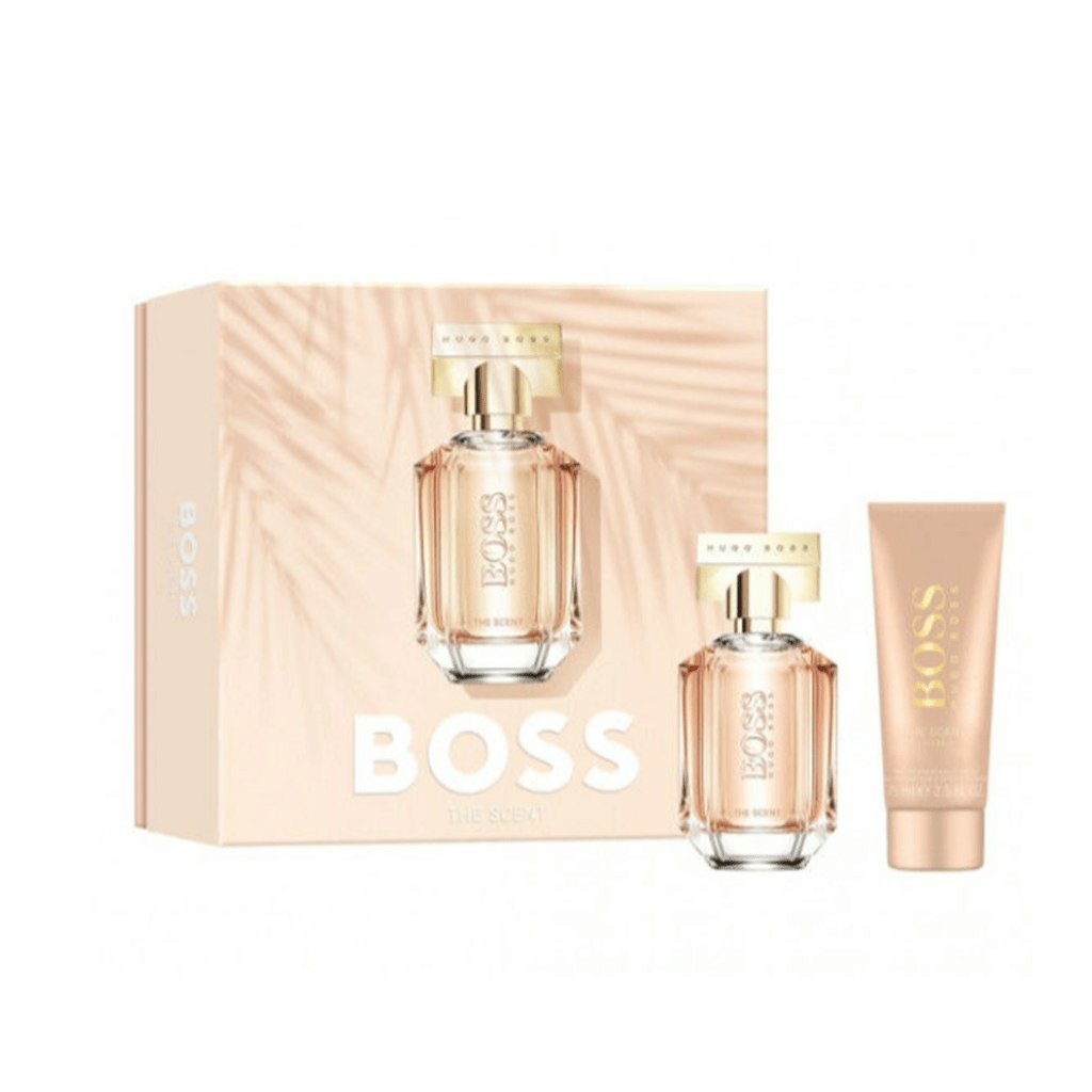 Hugo Boss Women's Peach The Scent For Her Eau De Parfum Gift Set Spray (50Ml) With Body Lotion