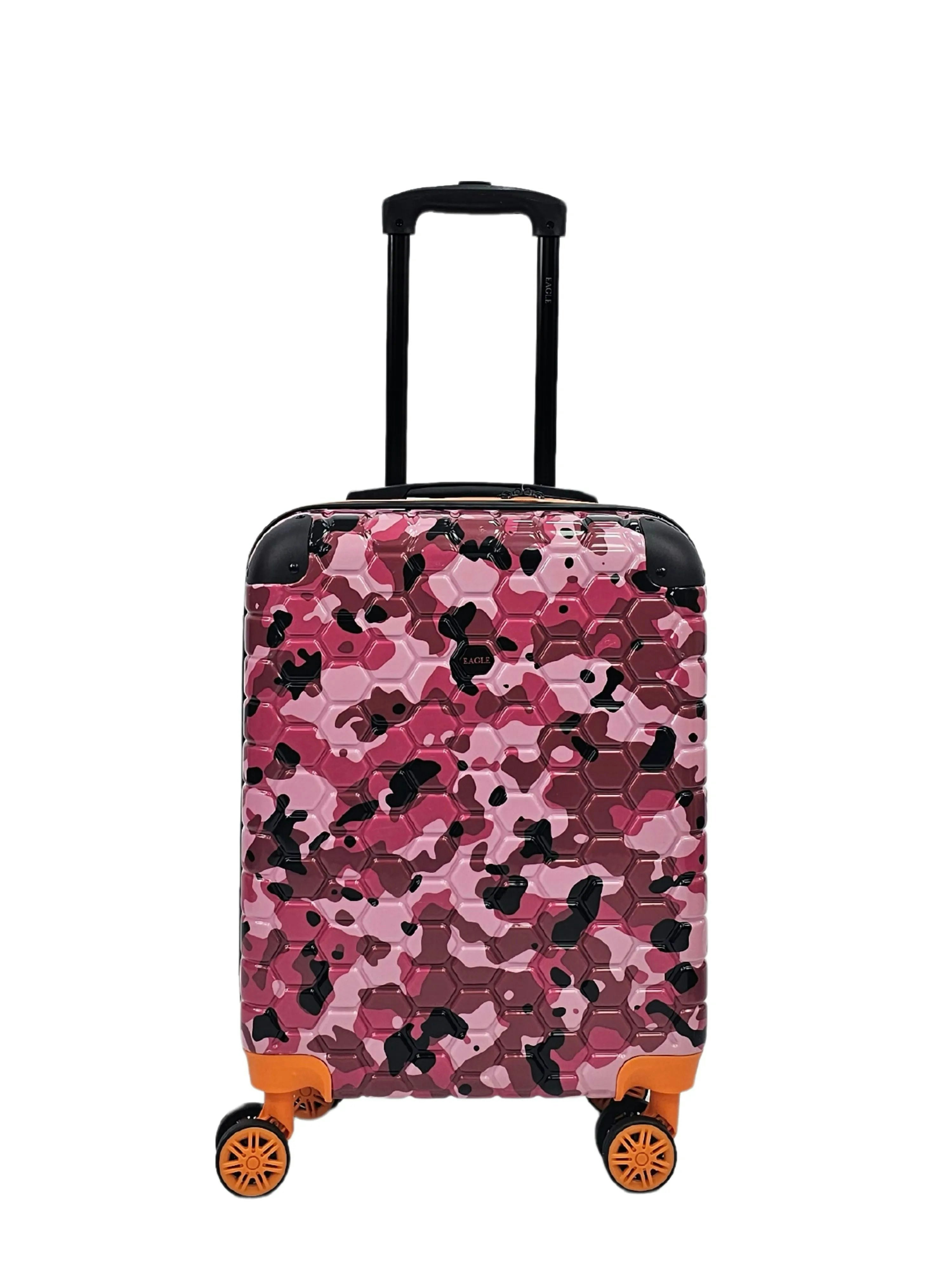 Truclothing Pink Camo Print Hard Case Shell Suitcase - Small