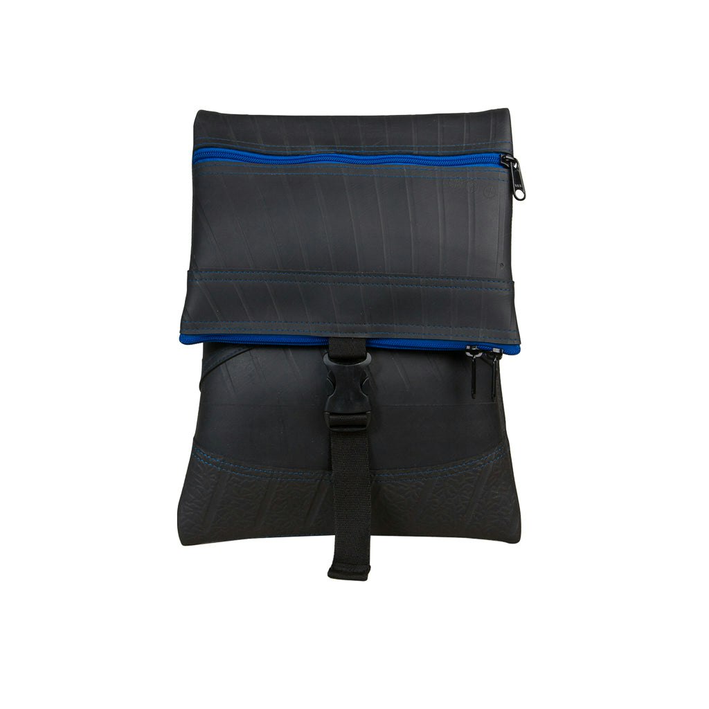 Paguro Blue Jen Foldover Recycled Rubber Vegan Crossbody Bag (6 Colours Available)