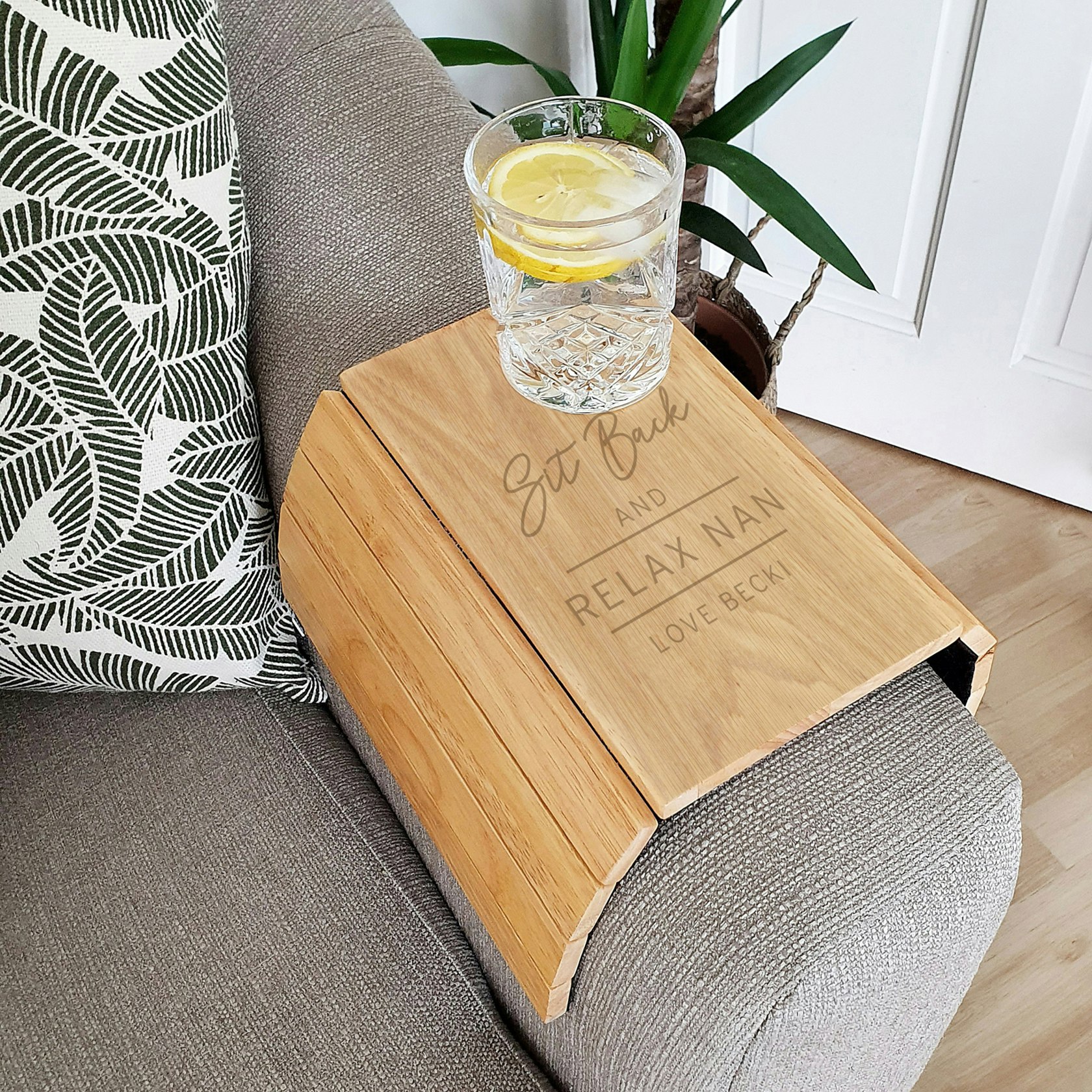 Personalised Memento Company Personalised Classic Wooden Sofa Tray