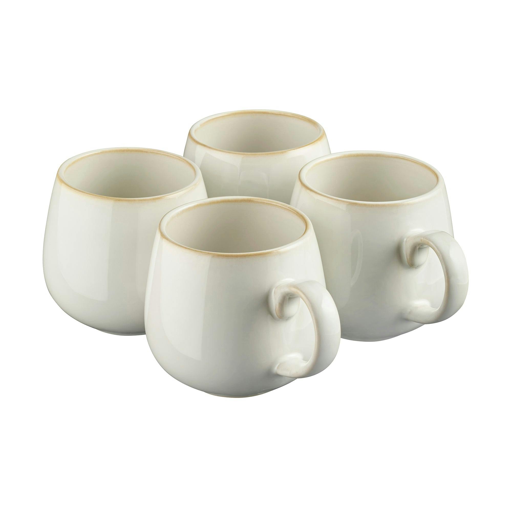 Cooks Professional White Set Of 4 Nordic Stoneware Mugs | 350Ml |