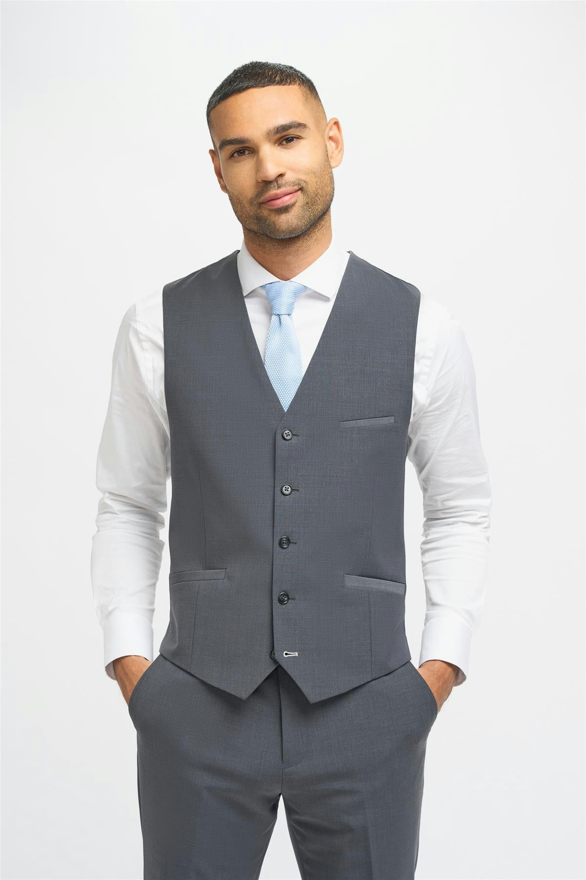 House Of Cavani Bond Charcoal Waistcoat - 44 Inch Chest