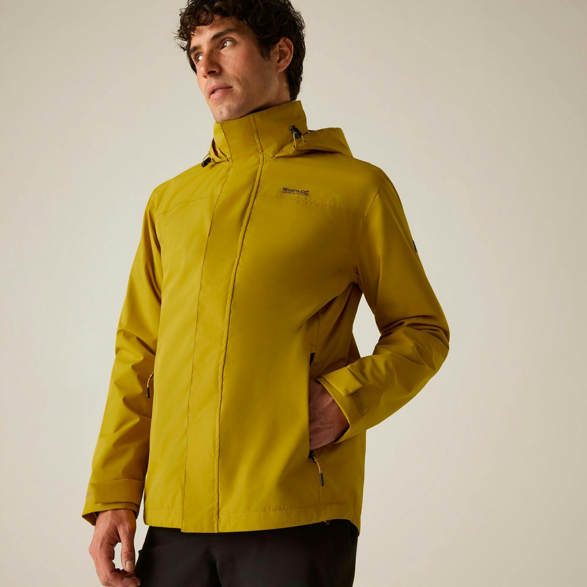 Regatta Men's Matt Ii Waterproof Jacket - Mustard Seed - S - Mustard Seed - 100% Recycled Polyester