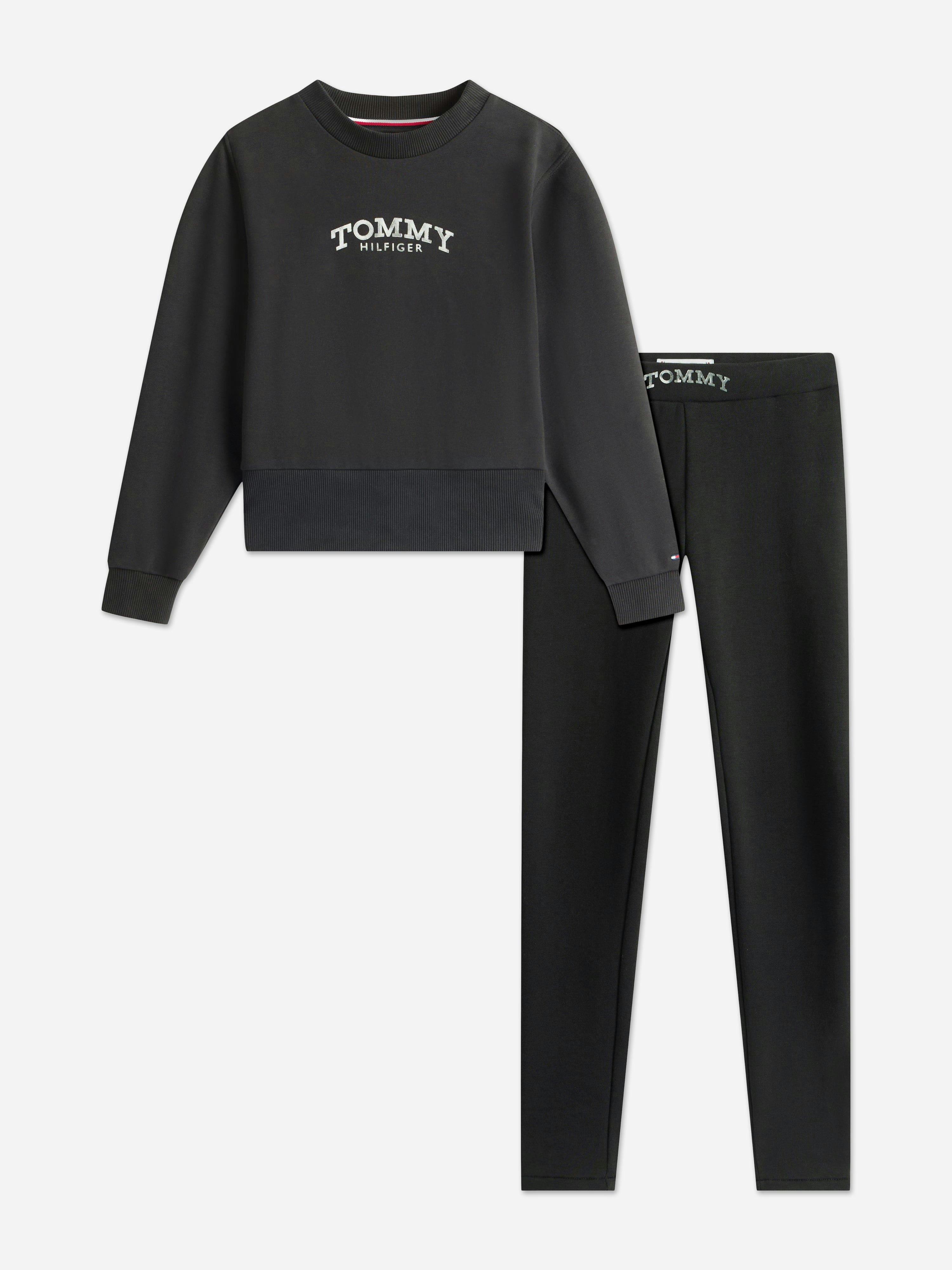 Tommy Hilfiger Girls Black Legging Set In - 10 Yrs