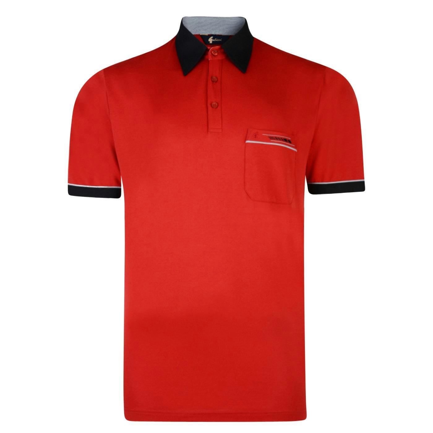 Gabicci Men's Red G00x62 Polo Shirt Classic - S