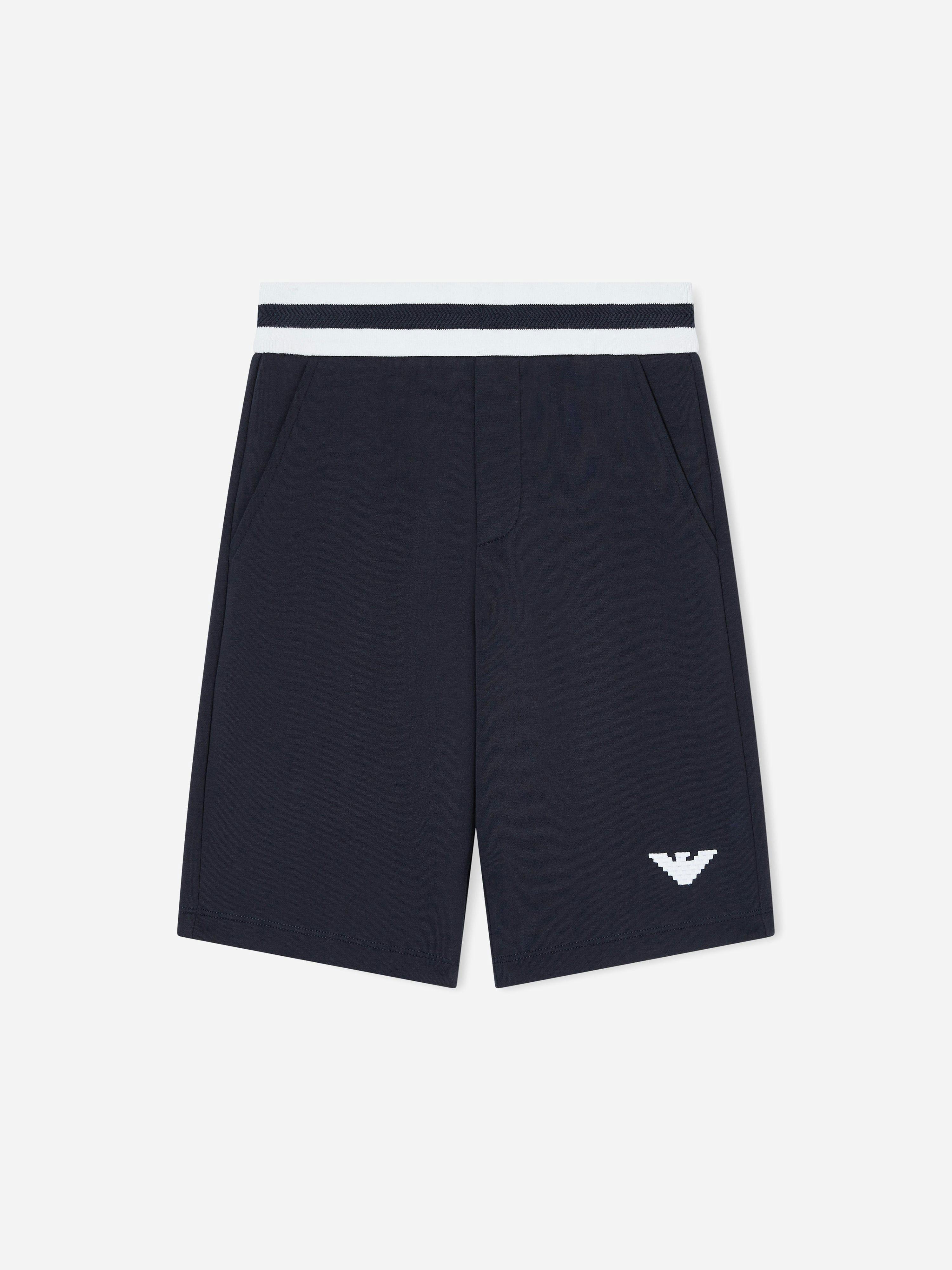 Emporio Armani Boys Lunar New Year Logo Shorts In Navy - Navy - 12 Yrs