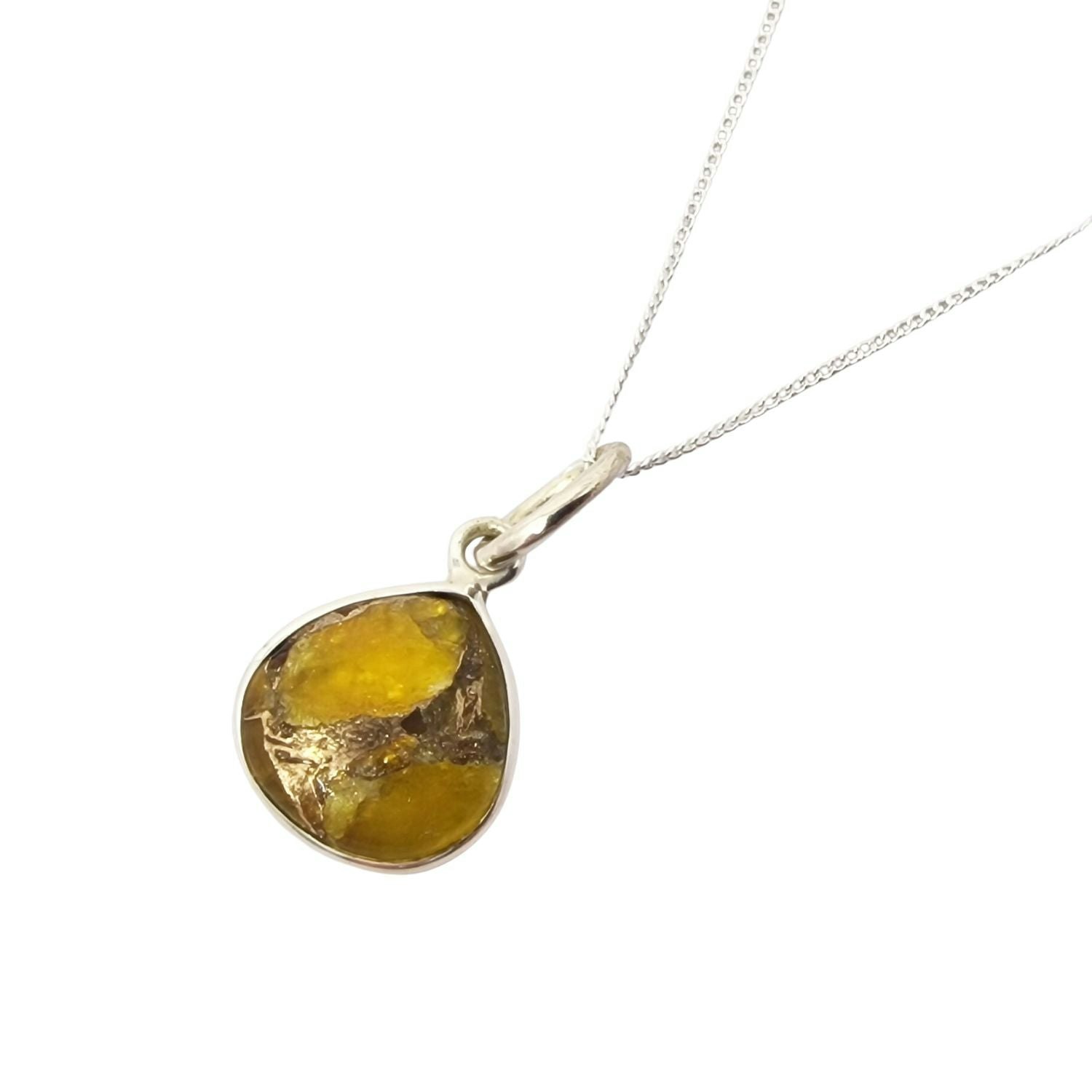 Harfi Silver Citrine November Birthstone Sterling Necklace