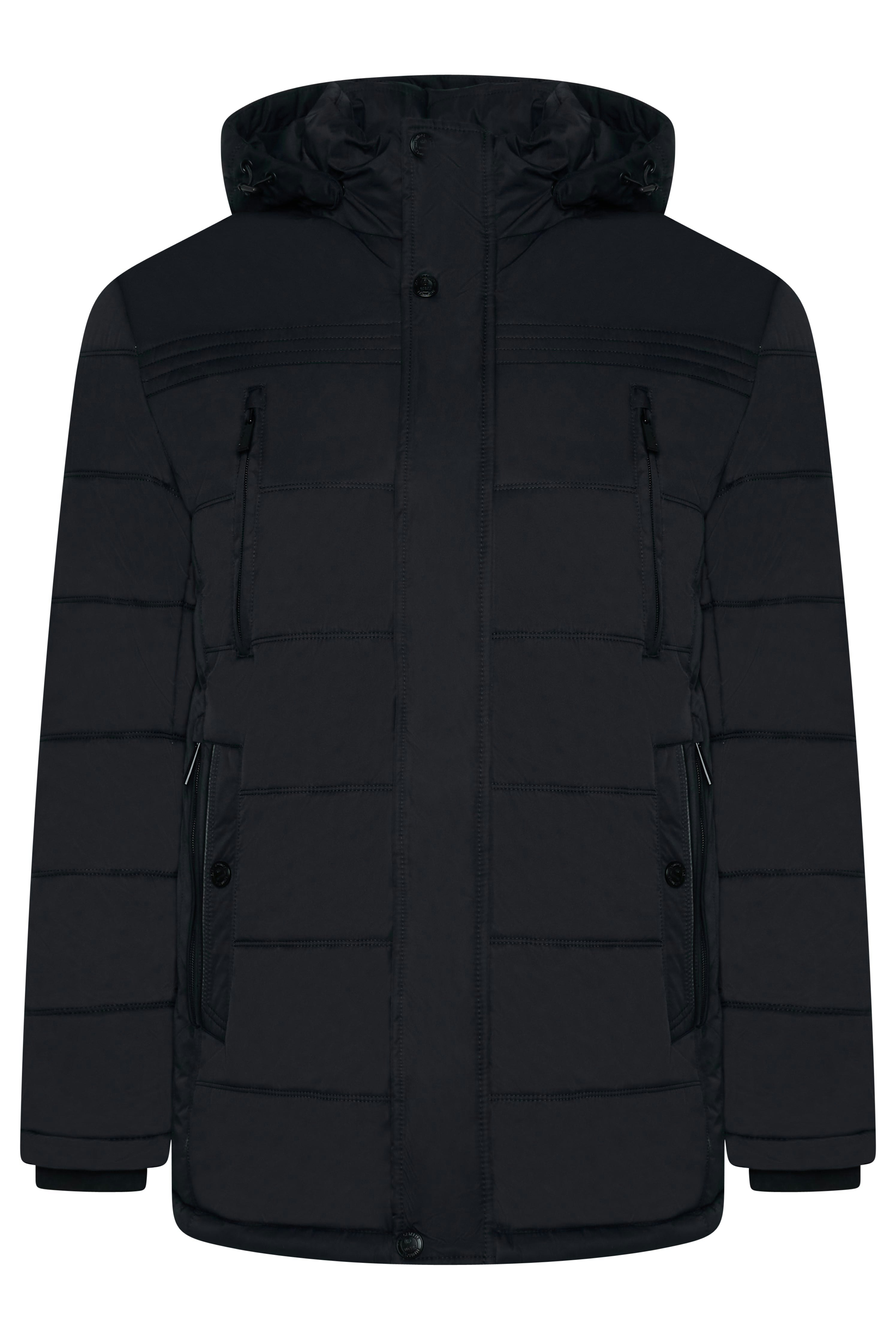 R.lonyr Black Jude Hooded Puffer Jacket - L - Navy