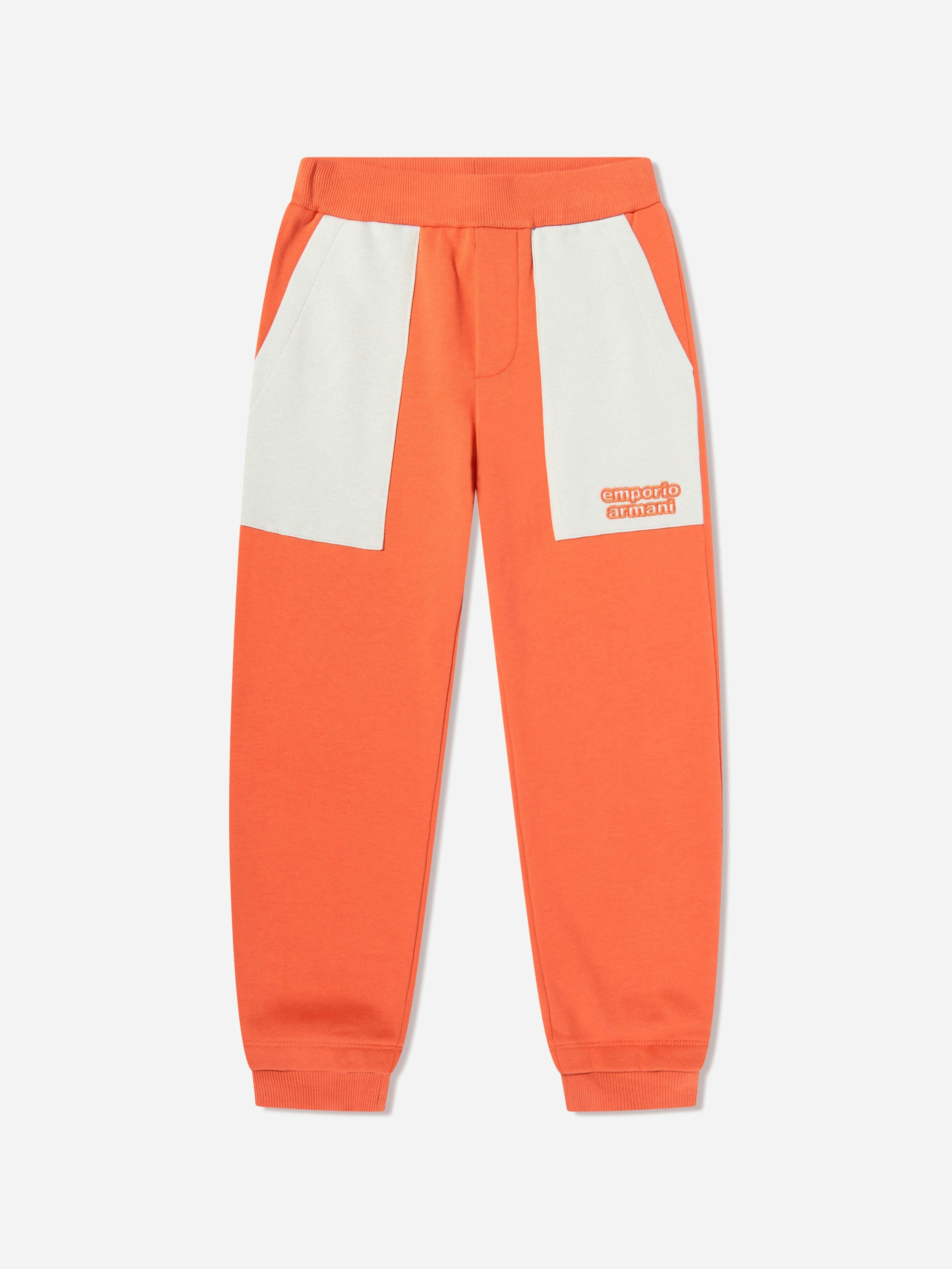 Emporio Armani Boys Ivory Utility Trousers In - 4 Yrs