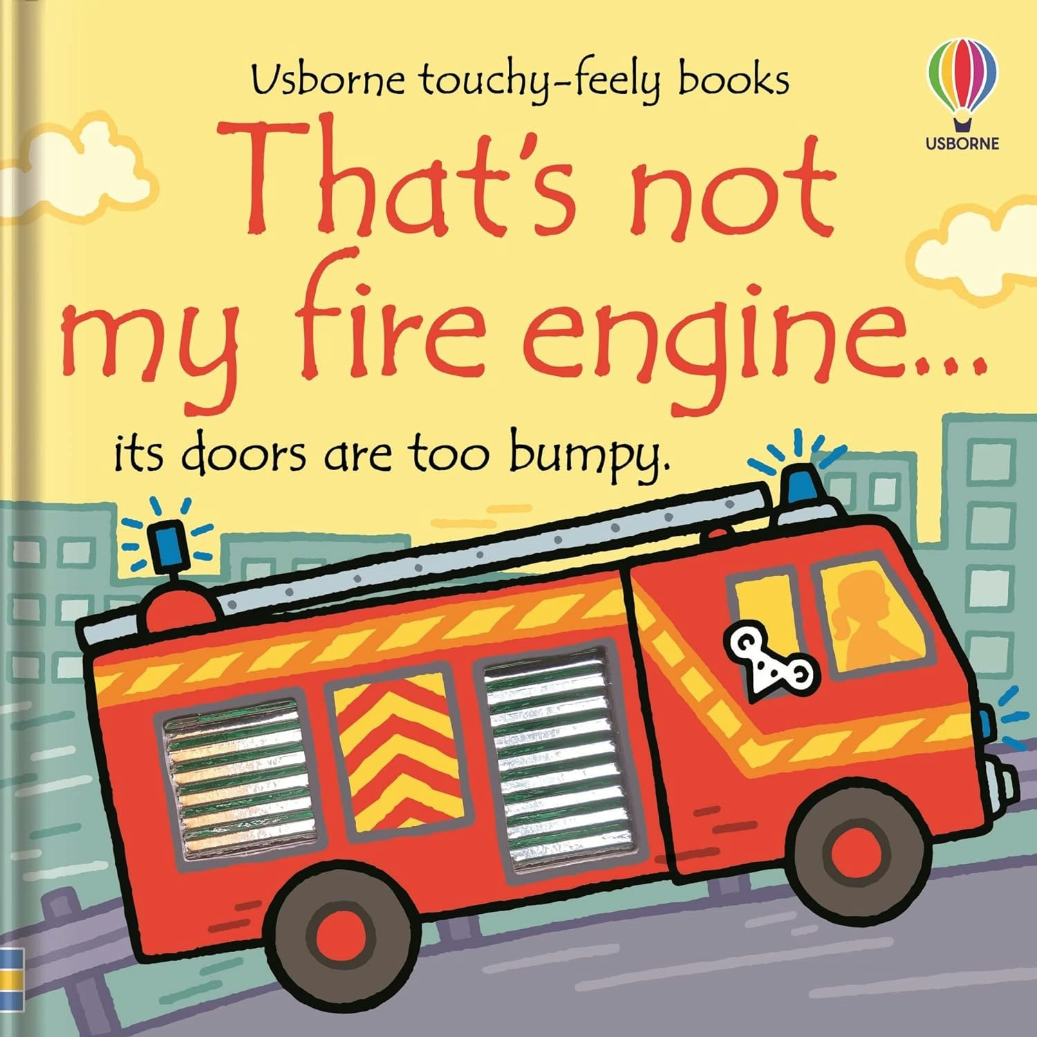 Usborne Publishing White That's Not My Fire Engine By Fiona Watt (Usborne Touchy-Feely Books)