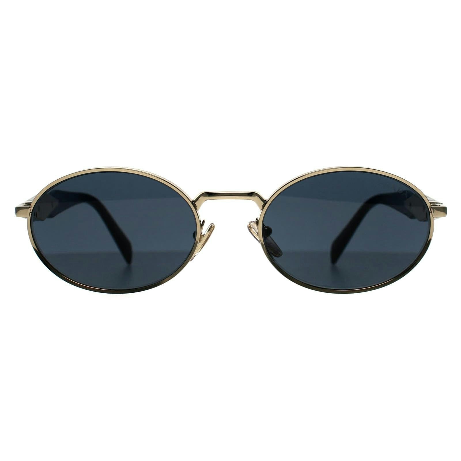 Prada Grey Woman Pr 65Zs Zvn09t Sunglasses Metal Gold Round Normal - Image 7
