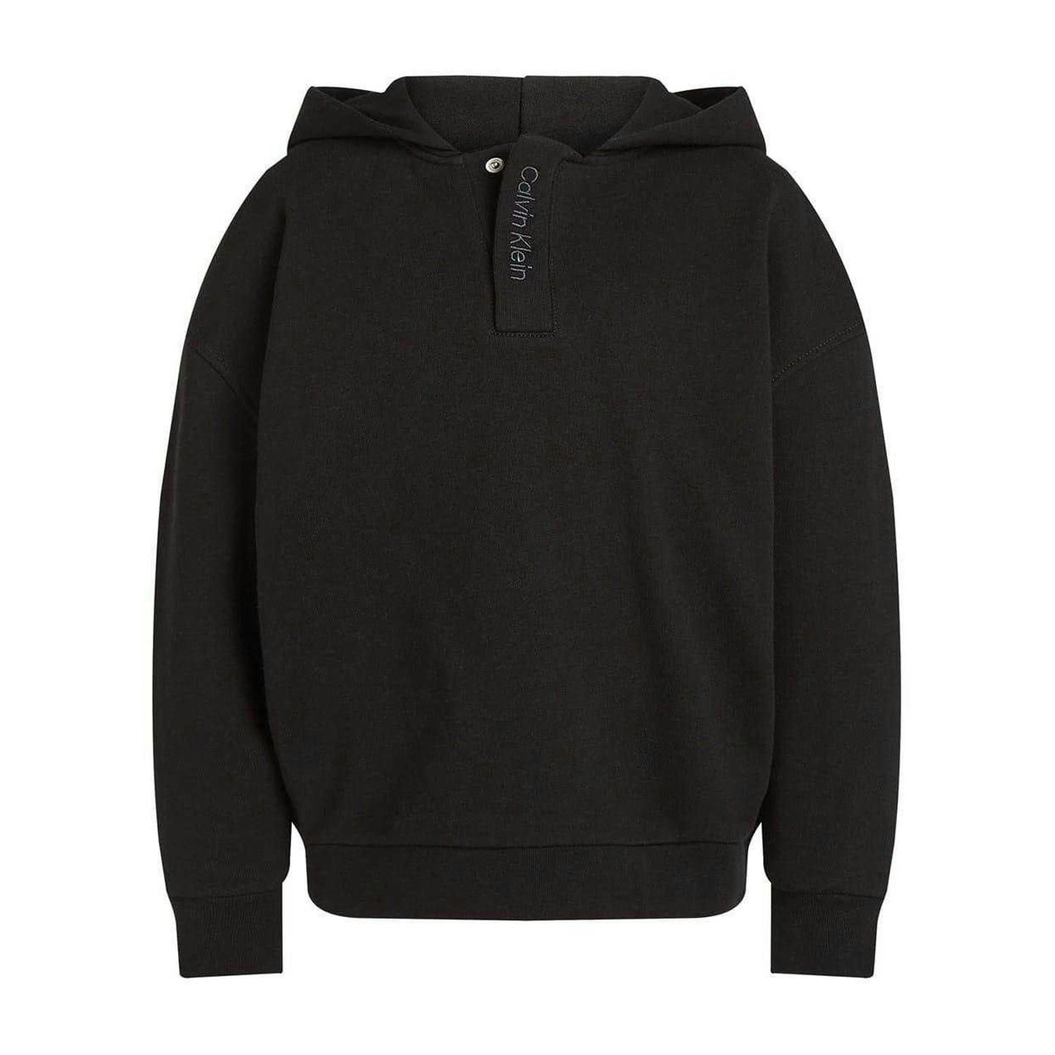 Calvin Klein Black Kids Hooded Drop Sleeve Hoodie - 14 Years - 100% Mixed