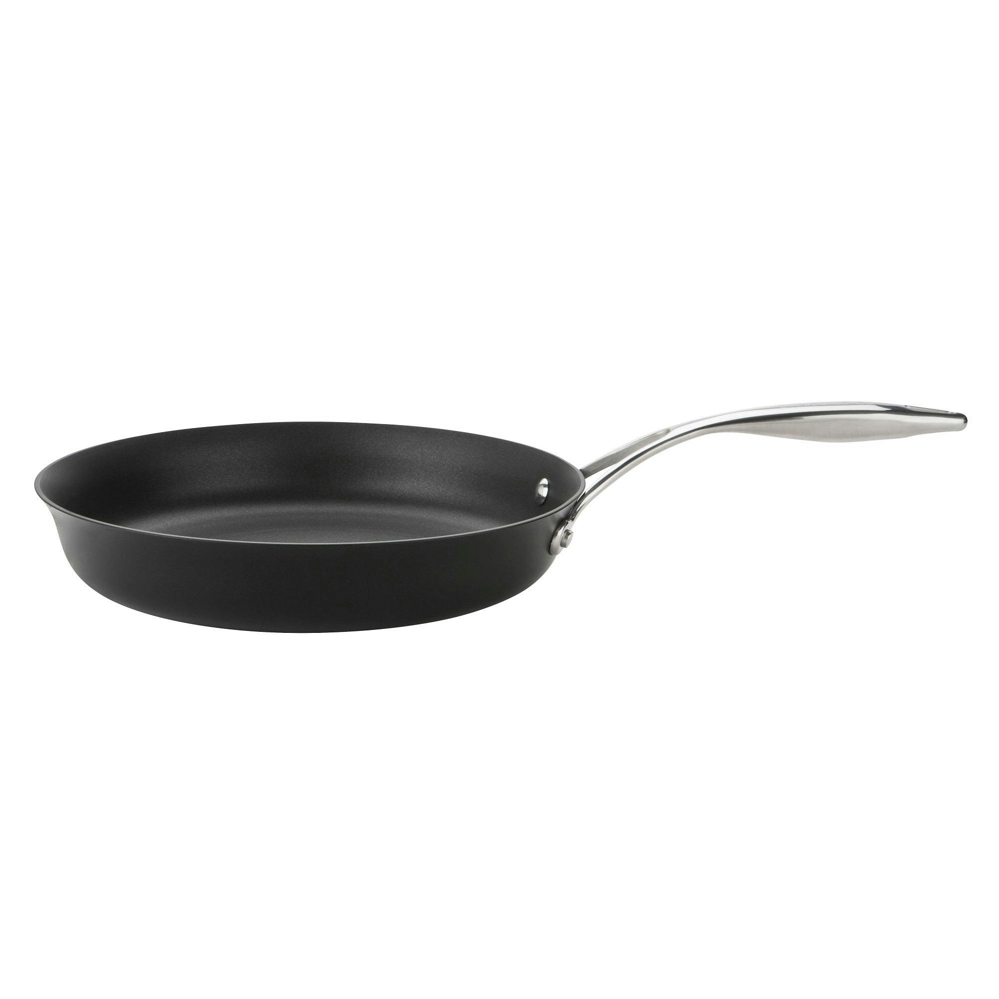 Rackhams Black Style Hard Anodised Skillet, 28Cm - Aluminium - 28Cm