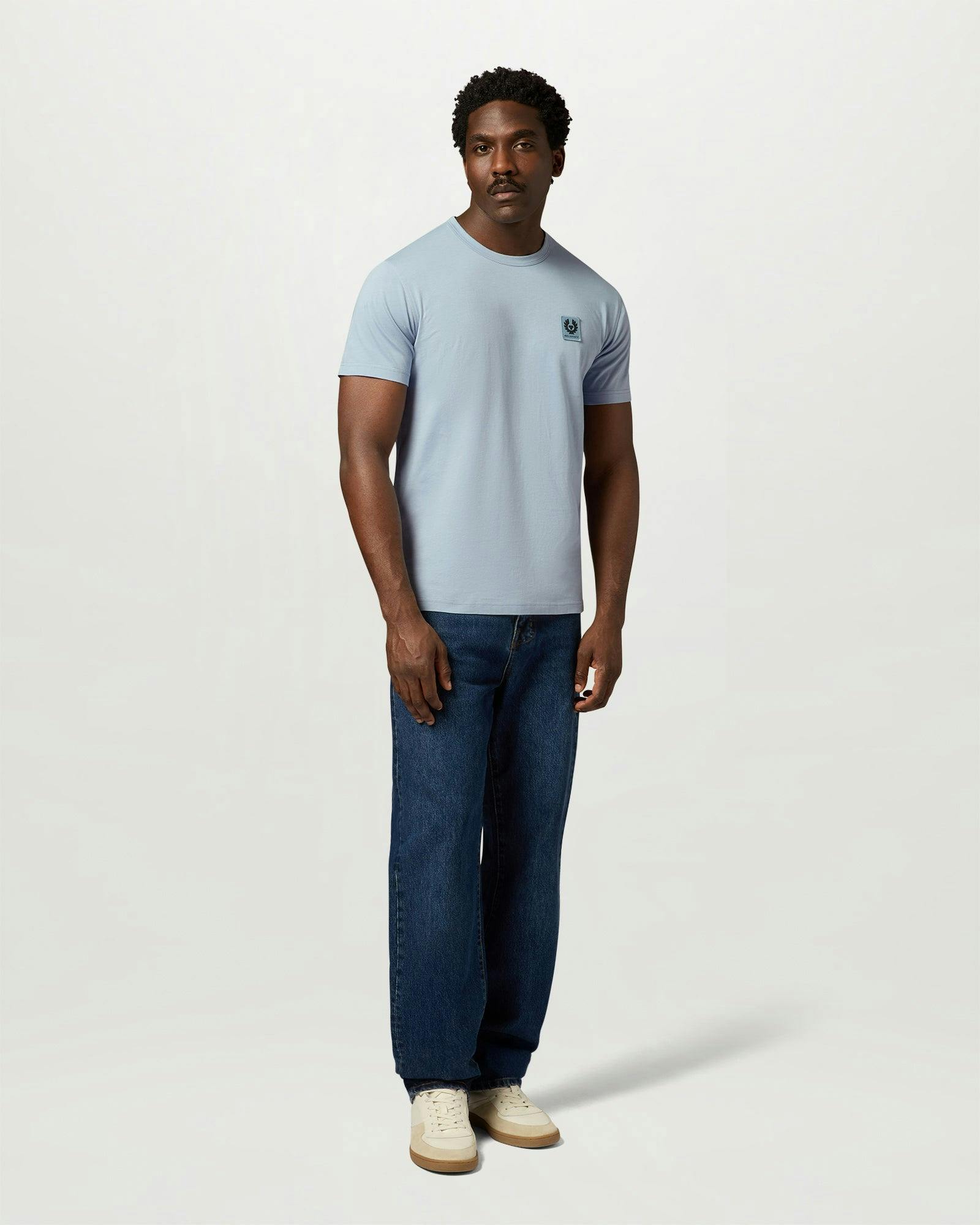 Belstaff Men's Blue Icon Logo T-Shirt - Mist - Mist - Xl