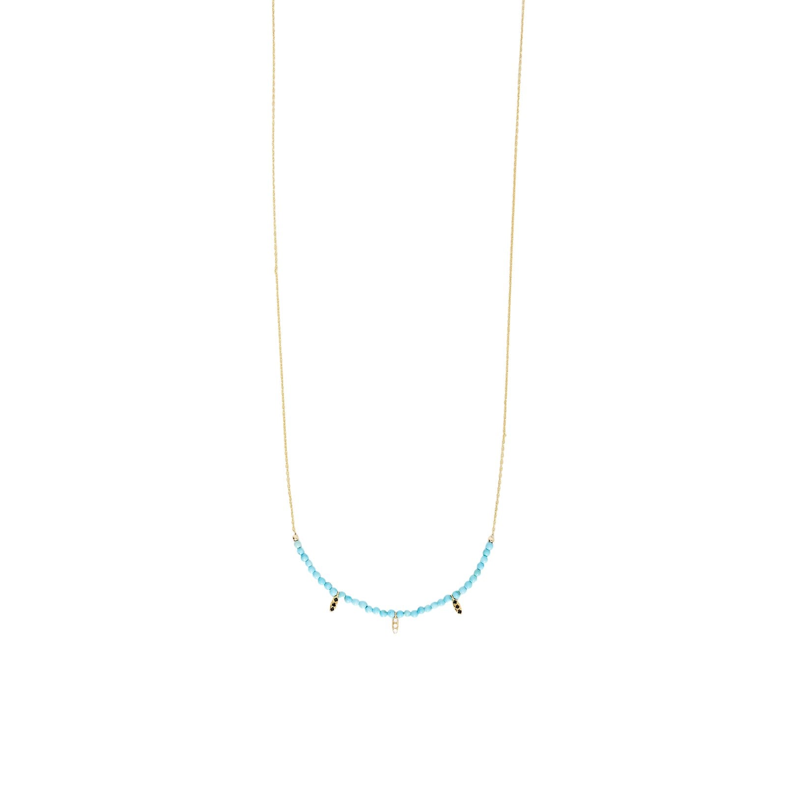 Spero London Silver/Gold/Turquoise Sterling Plated Necklace