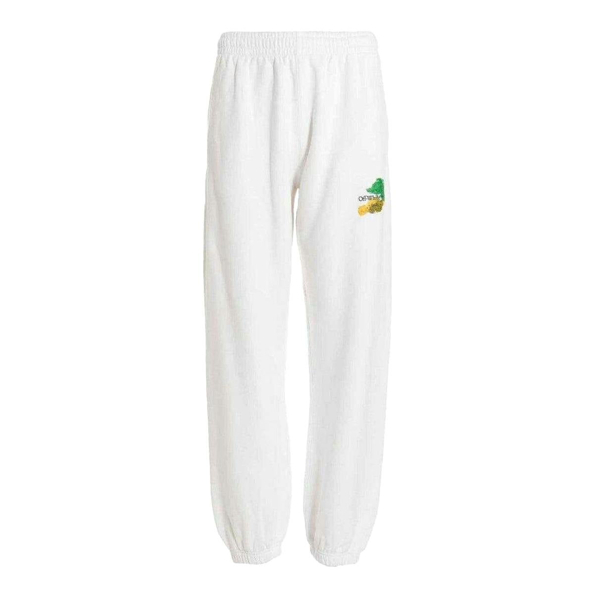 Off-White Men's White Off- Off Brush Arrow Slim Jogging Bottoms - Xl - 100% Cotton