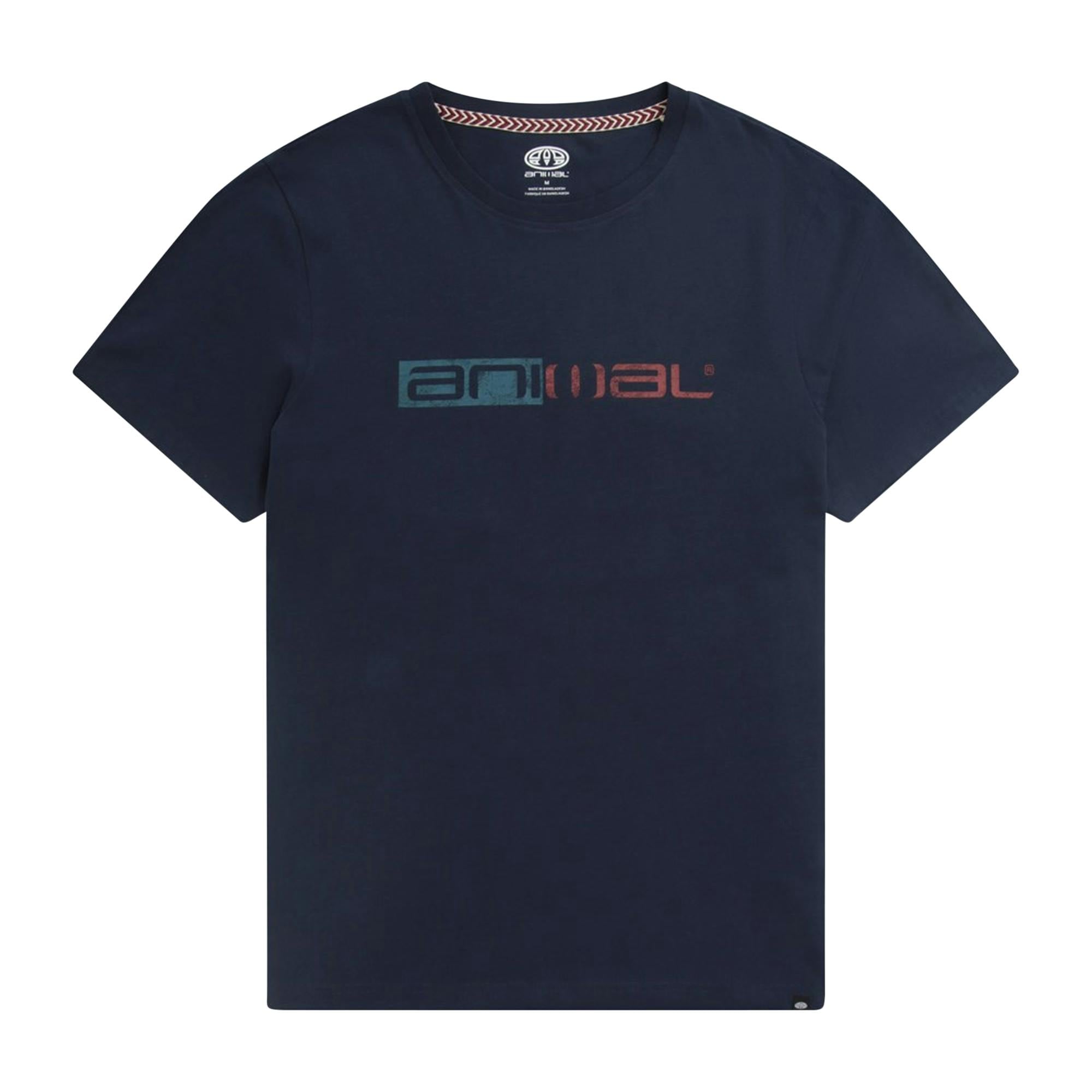 Animal Men's Light Jacob Logo T-Shirt - Navy - Xs - Navy - 100% Mixed