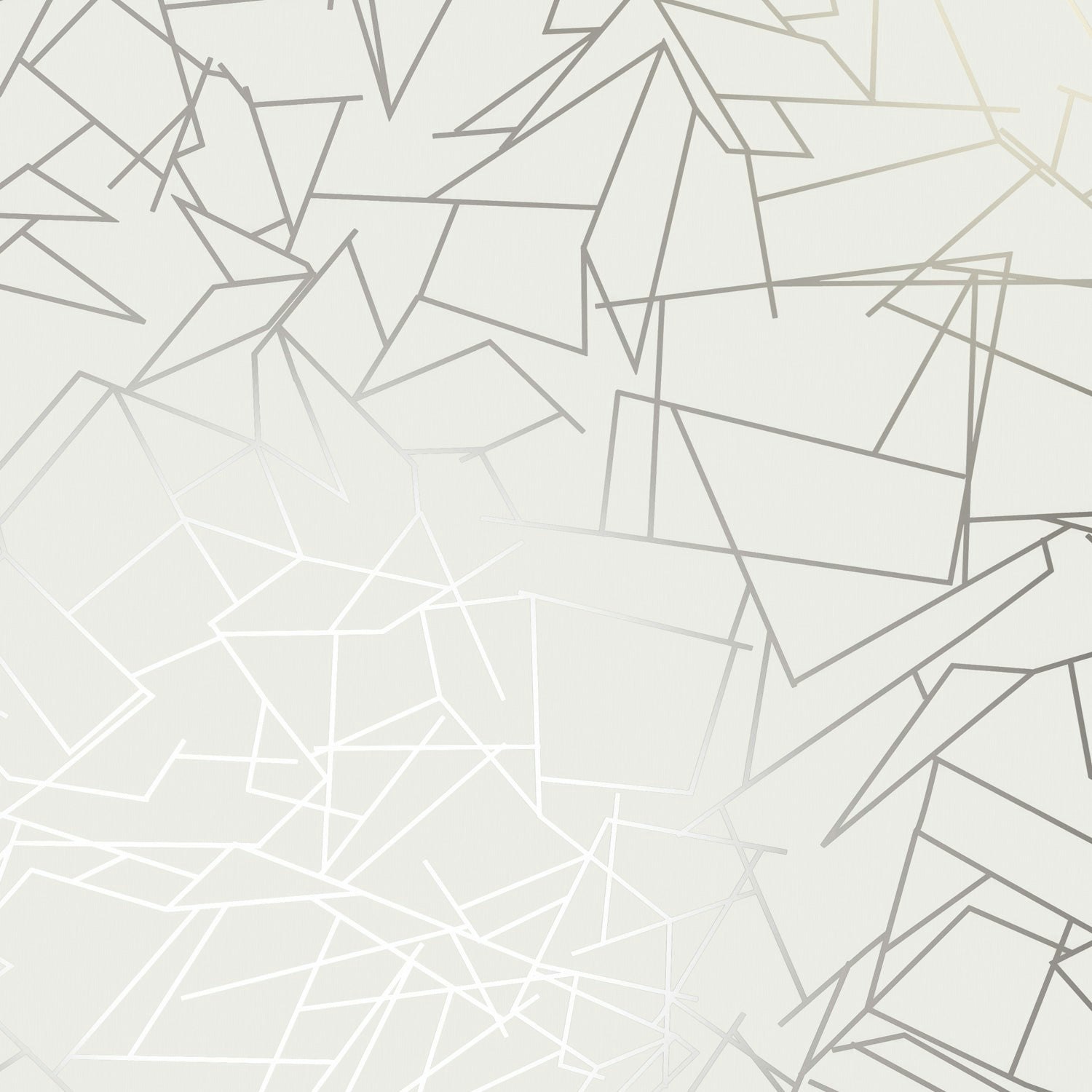 Erica Wakerly White Angles Pewter And Stone Wallpaper - 10M Roll