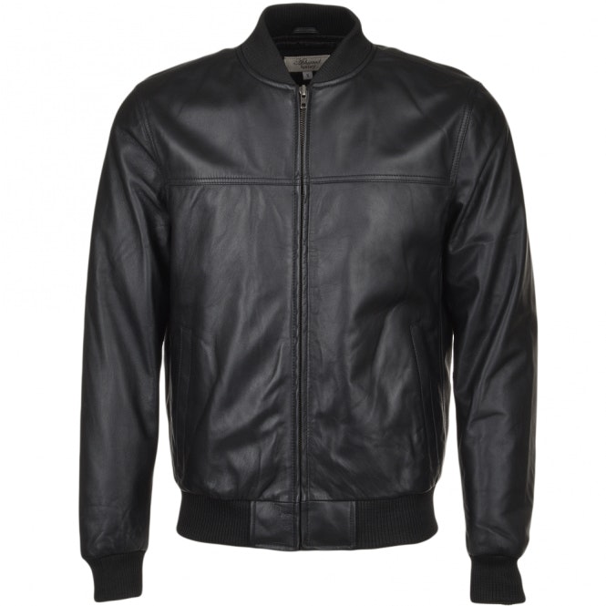 Ashwood Black Leather Bomber Jacket : Danny - S - Leather