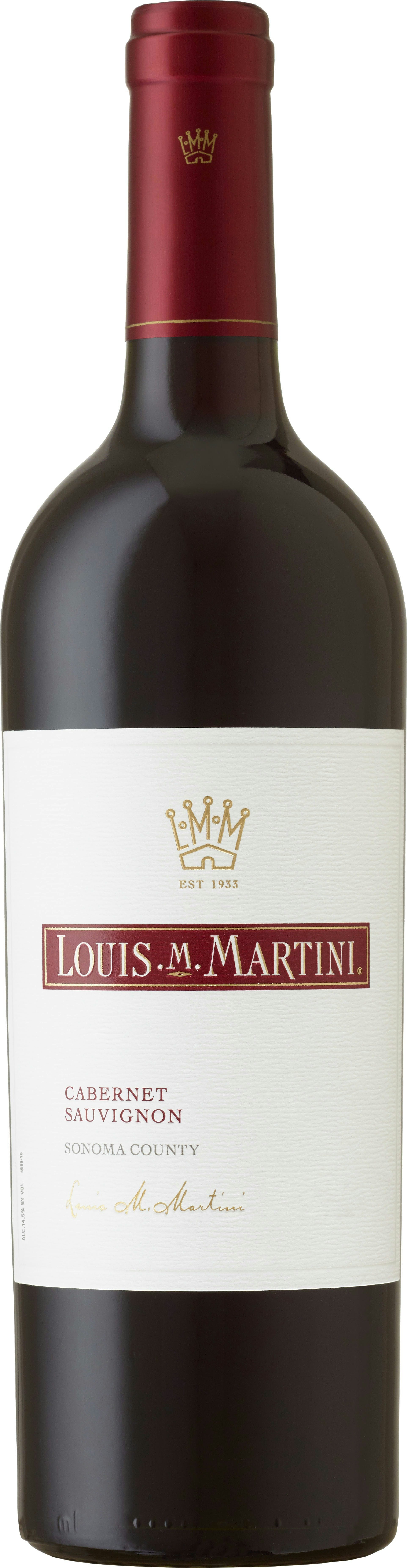 Various Wine Red/Black Louis M Martini Sonoma Cabernet Sauvignon 2021 75Cl - Pack Of 6