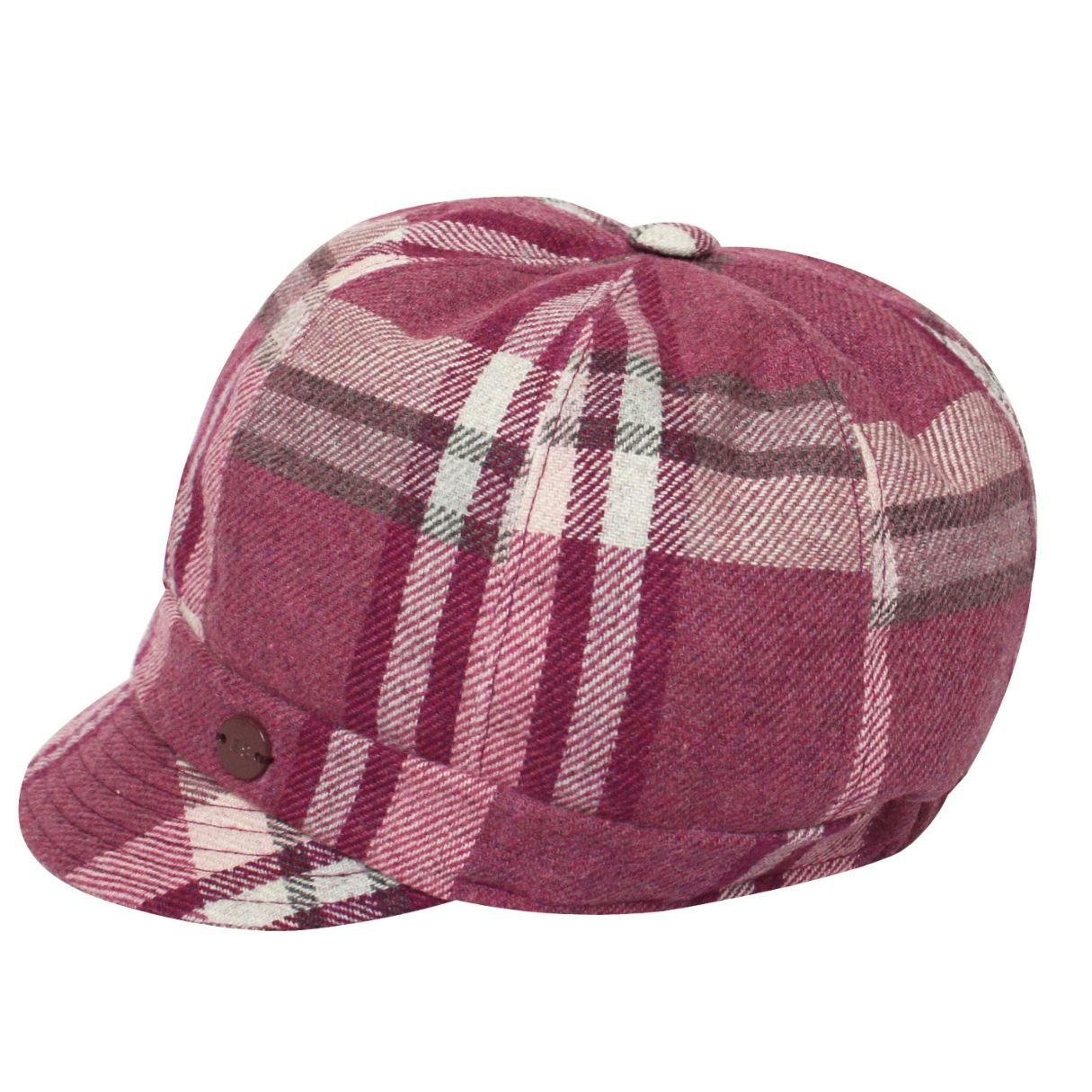 Earth Squared Women's Red Earth Squa Tweed Hat – Wool Blend Baker Boy / Gatsby Style