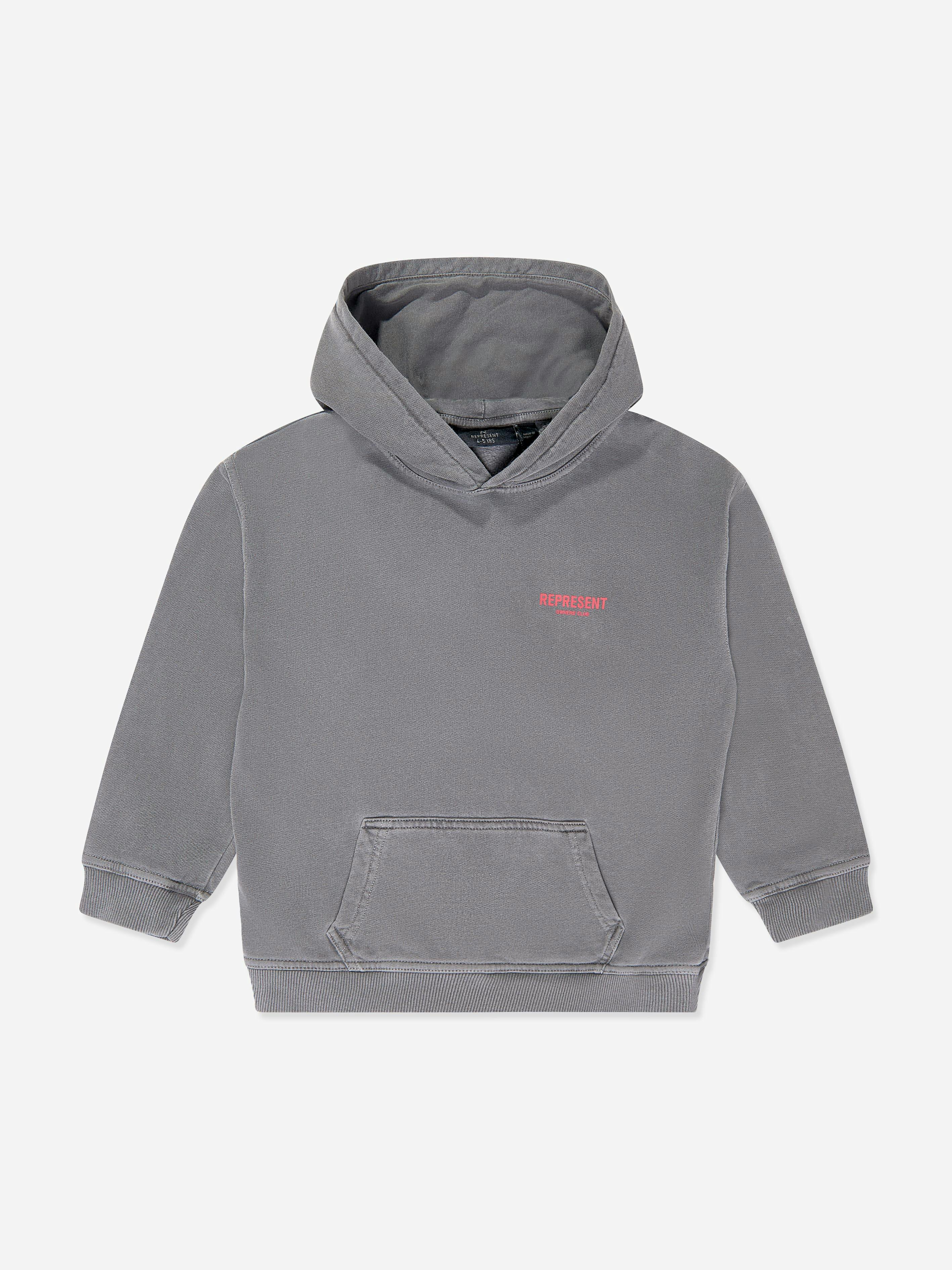 Represent Boys Grey Kids Mini Owners Club Hoodie In - Multicoloured - 5 - 6 Years