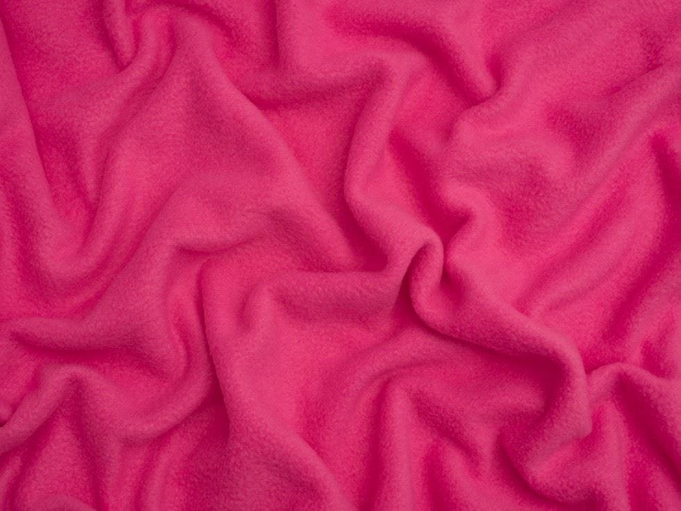 Minerva Core Range Pink Minerva Polar Fleece Fabric - Plain Design Dressmaking Fabric, 150 Cm / 60" Wide - Per Metre - Cerise