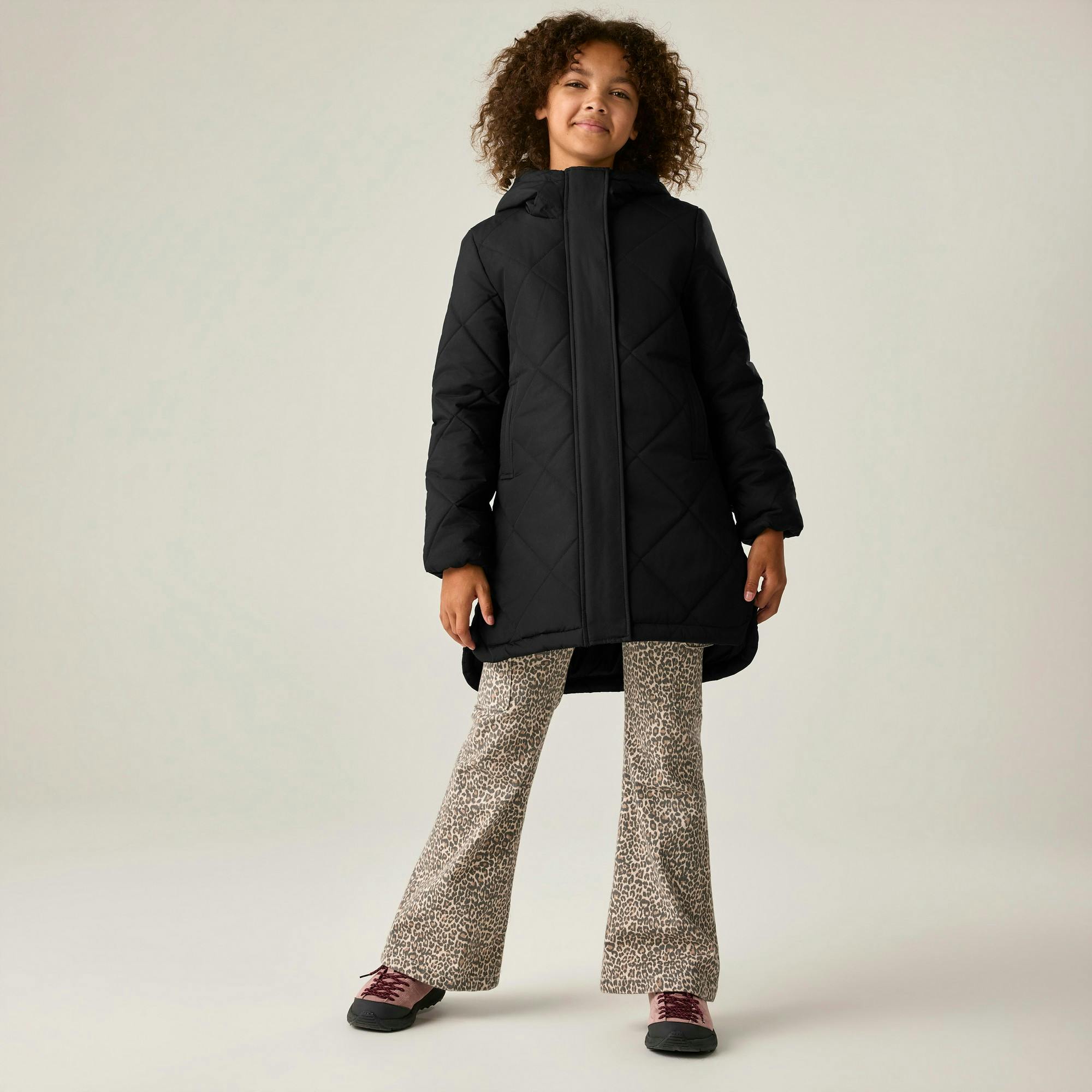 Regatta Black Kids Elryse Quilted Padded Jacket - 13 Years - 63% Polyester/37% Recycled Polyester