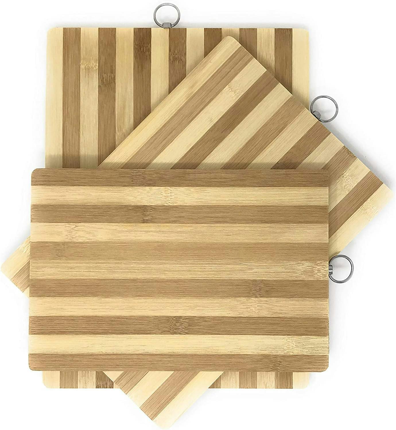 Mantraraj Brown Natural Bamboo Wooden Chopping Board Bamboo Chopping Cutting Board Food Preparation - Small (30Cm X 20Cm) - Bamboo