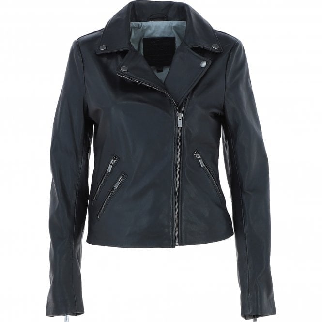 Ashwood Women's Black Real Leather Biker Jacket: G-Celia22 - 16 - Leather