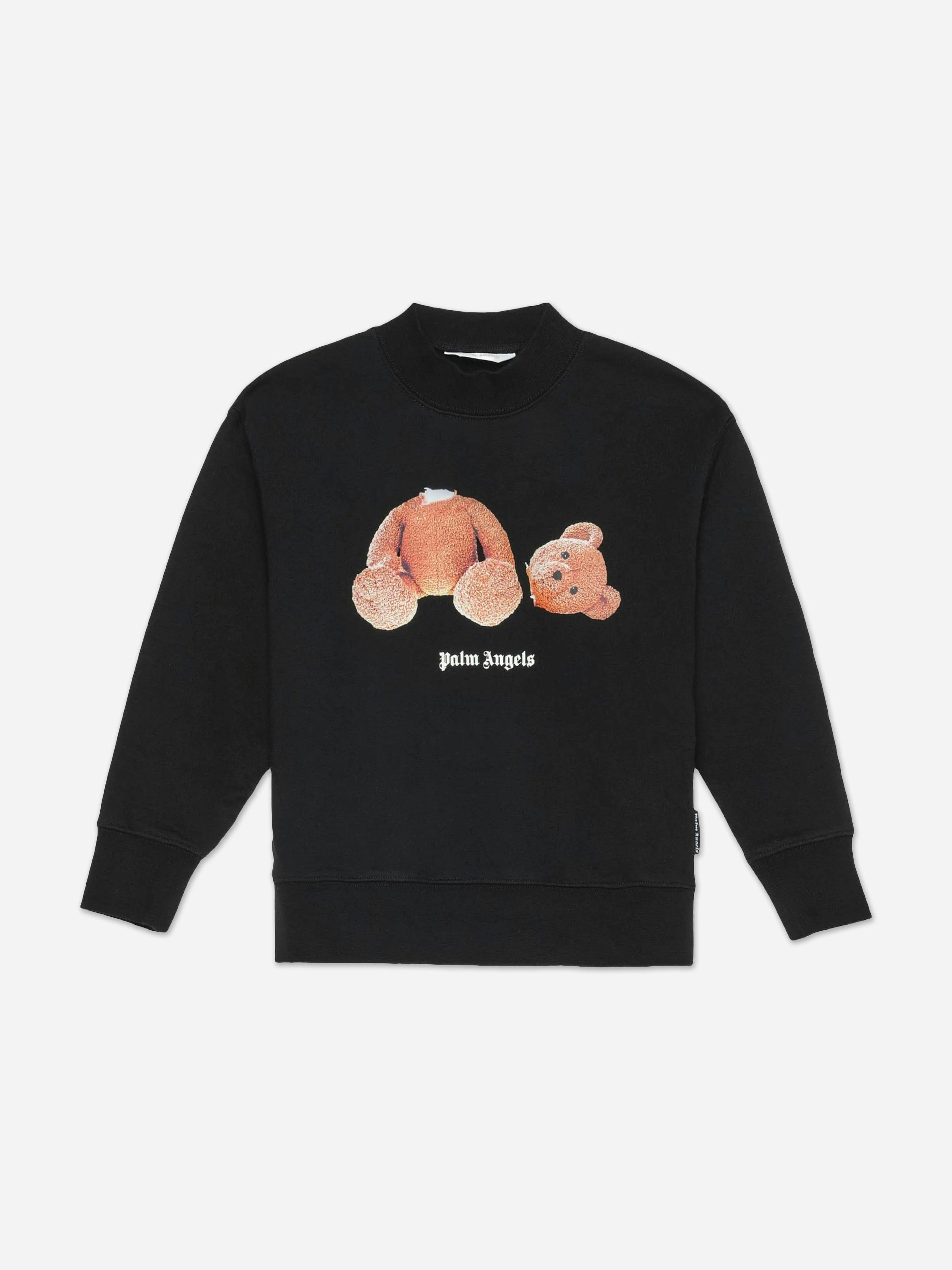 Palm Angels Boys Black Bear Sweatshirt In - 12 Yrs