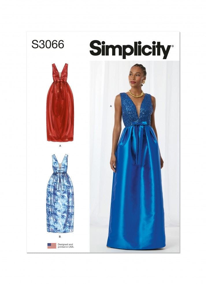Simplicity Women's Sewing Pattern 3066, Dresses For K5 (8-10-12-14-16) - Intermediate - K5 (8-10-12-14-16)