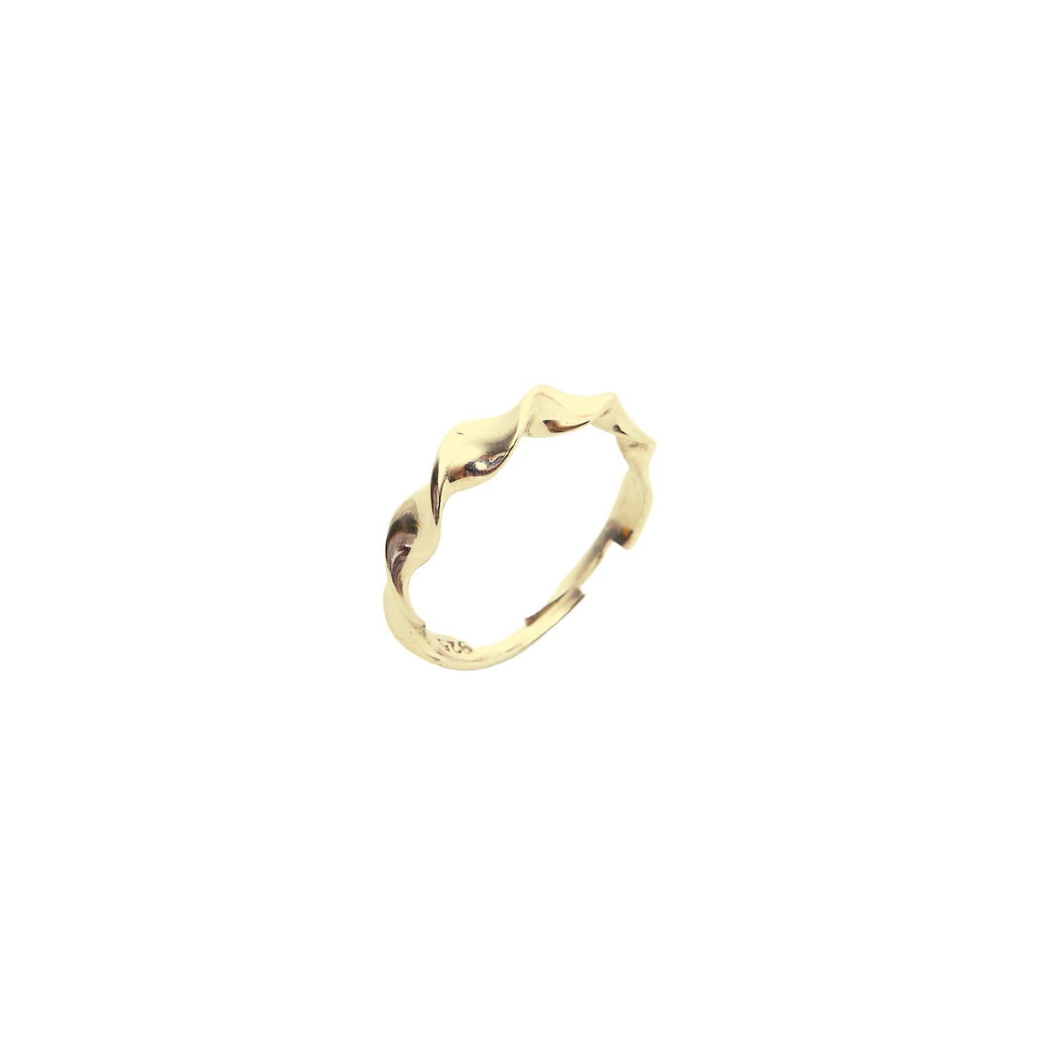 Spero London Silver Helical Sterling Ring Lightly Twisted Ring - Image 2