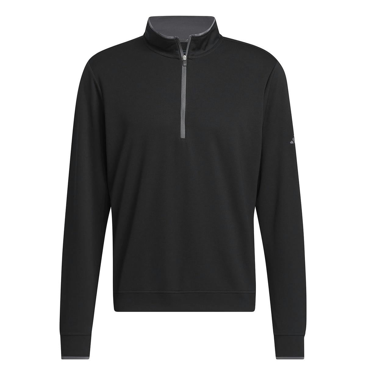 Adidas Men's Black Quarter Zip Sweatshirt - Xxl - 100% Recycled Polyester
