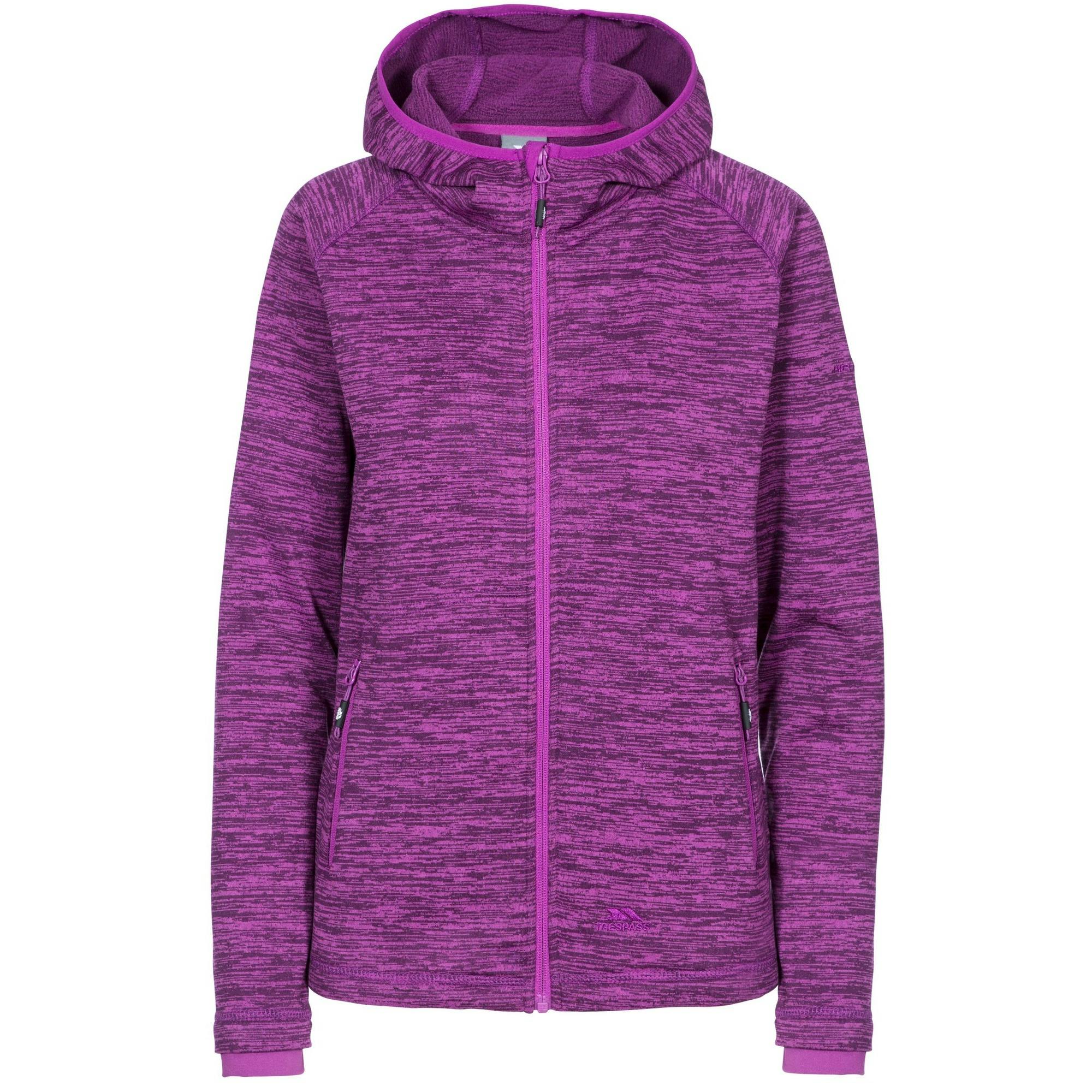 Trespass Women's Purple Riverstone Fleece Jacket - Orchid Marl - Xxs - Orchid Marl - 100% Polyester