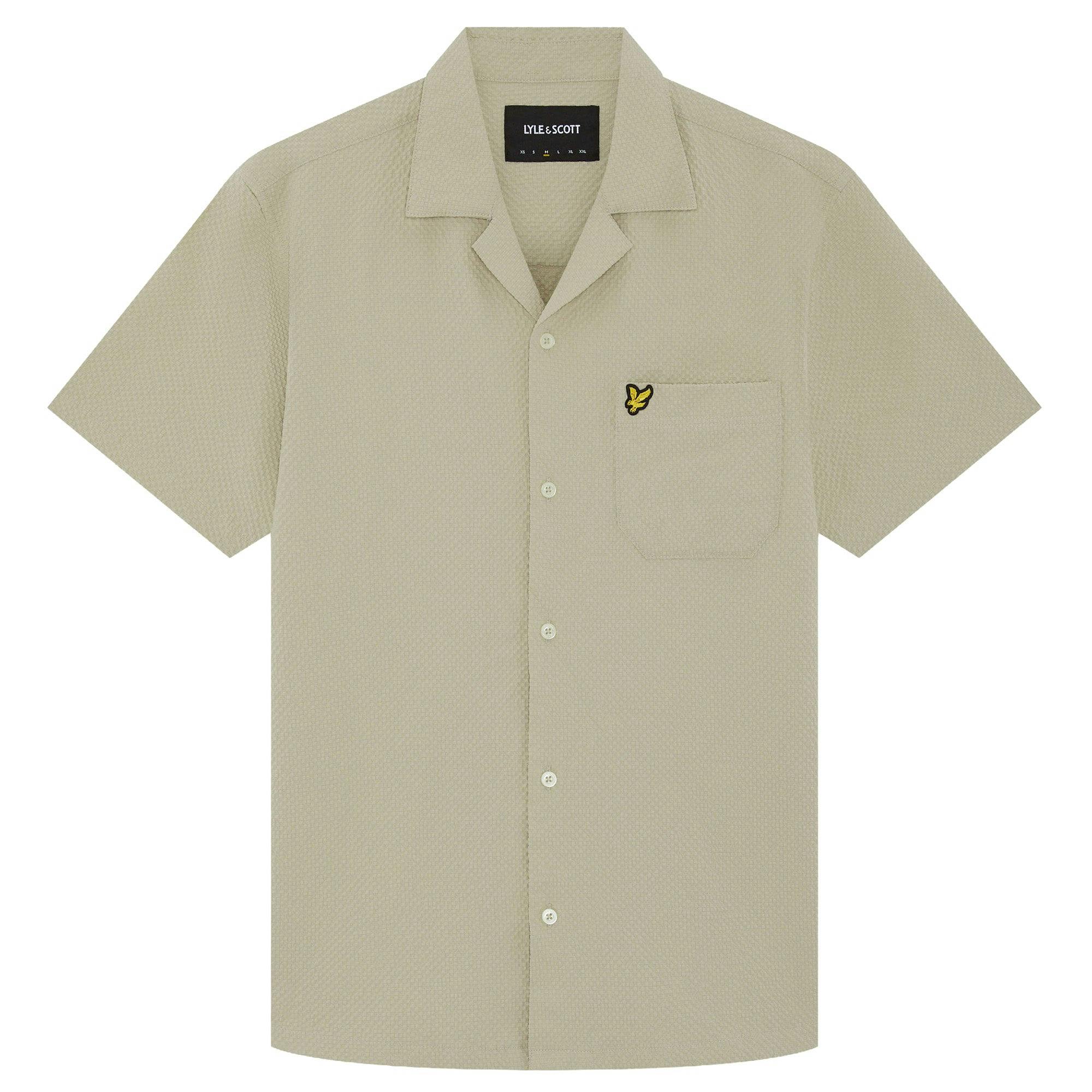 Lyle & Scott Crinkle Resort Shirt - Savona Clay - Large