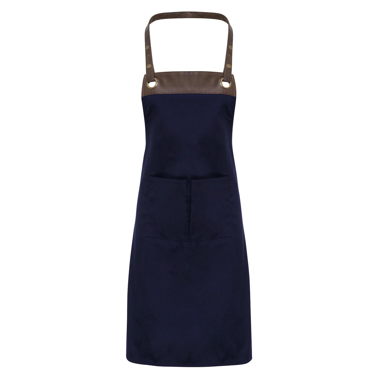 - Premier Unisex Adult Espresso Full Apron Navy/brown (One Size) - Image 3