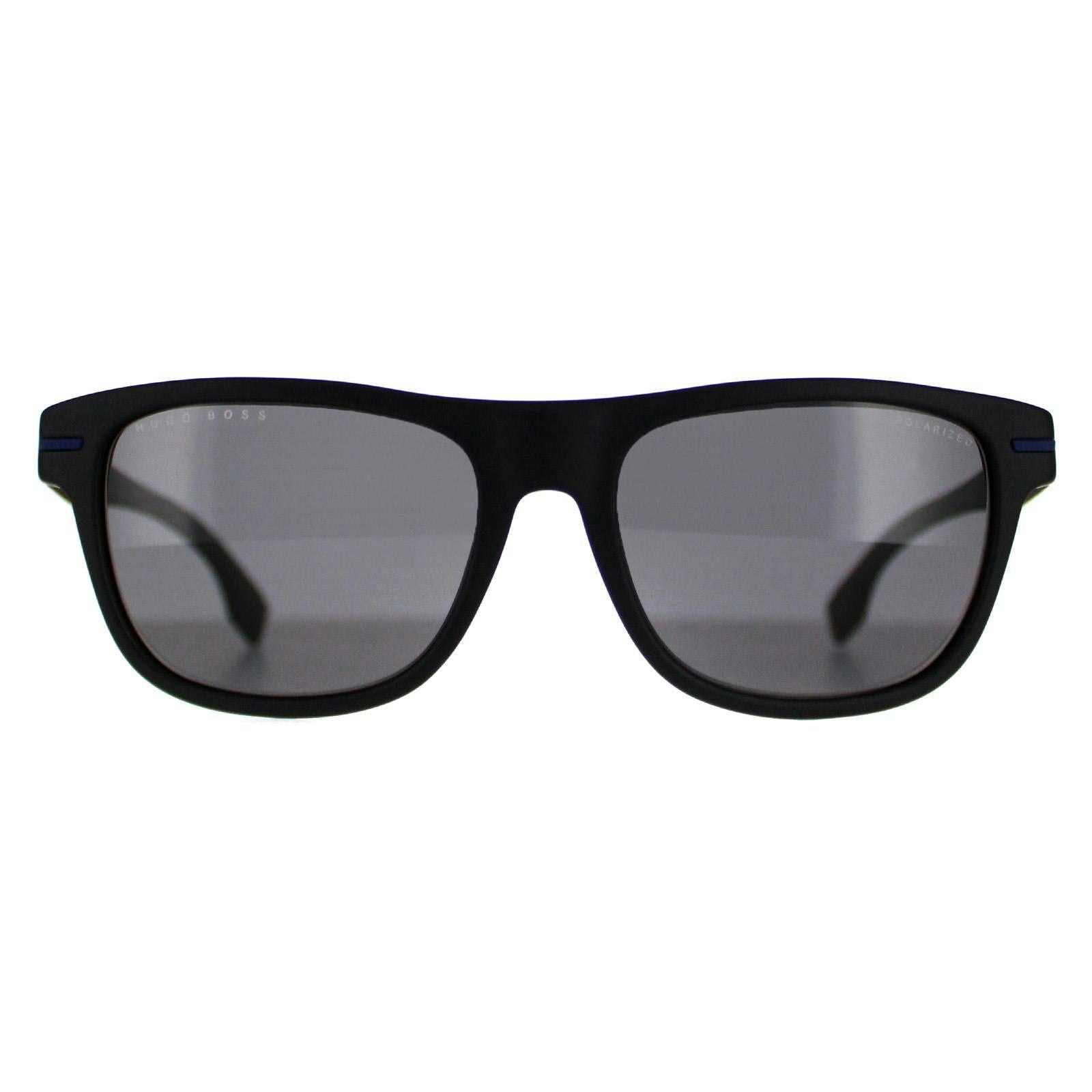 Hugo Boss Men's Black/Blue Boss 1322/S Matte Sunglasses