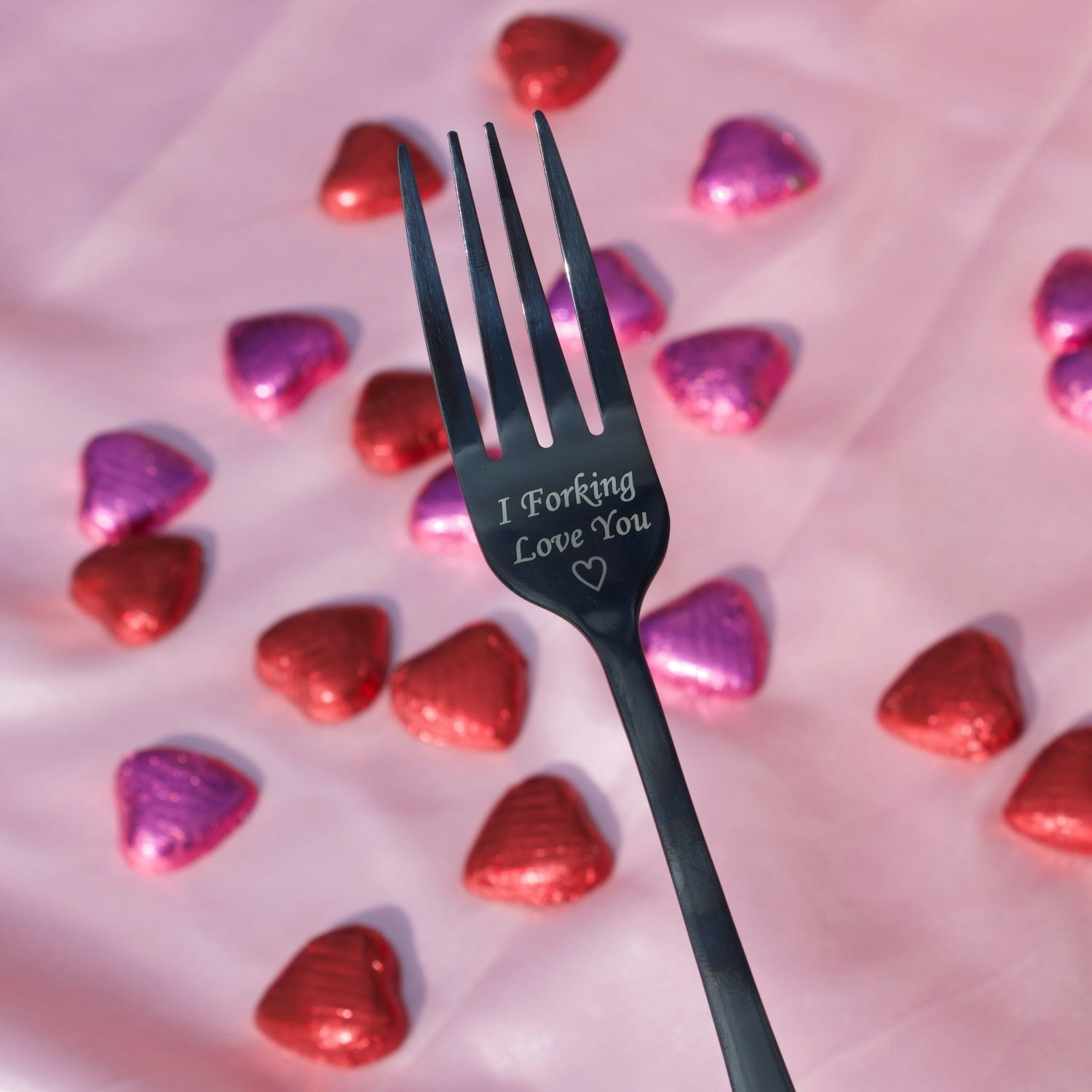 Mylee London Valentine's Day Personalised Stainless Steel Fork - Multi - Yes