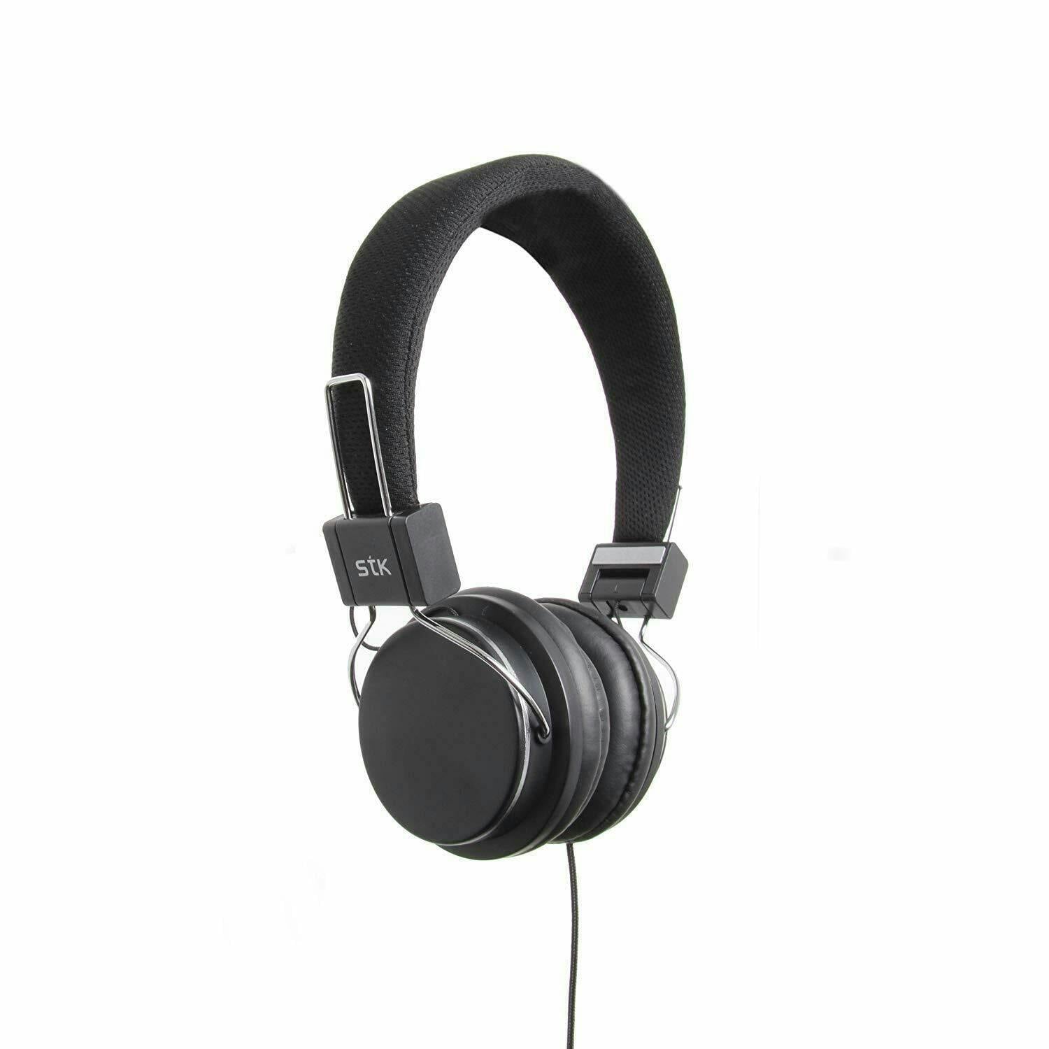 Stk Black Universal 3.5Mm Over Ear Headphones With Microphone