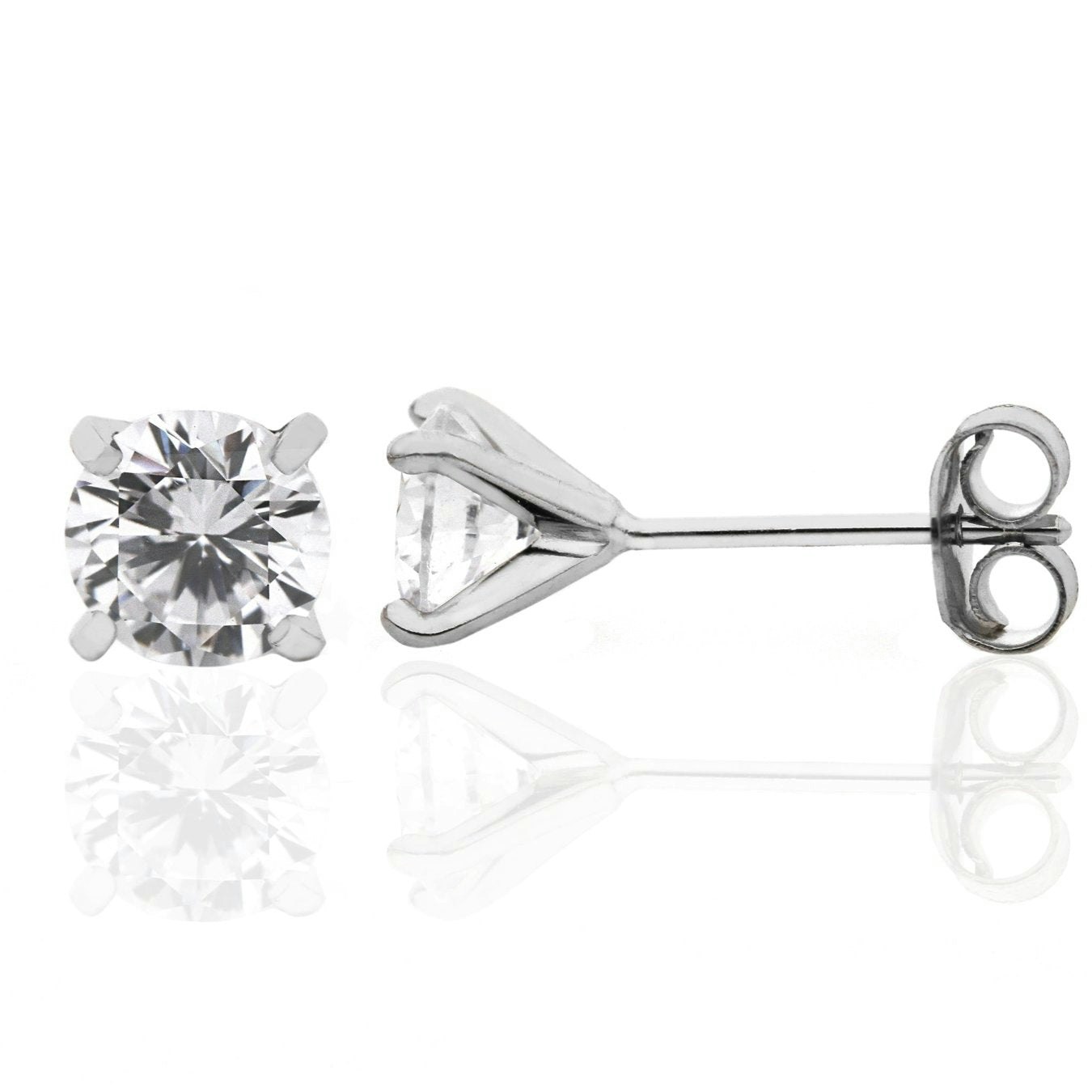 Say It With Silver Classic Claw Set Earrings - Sterling