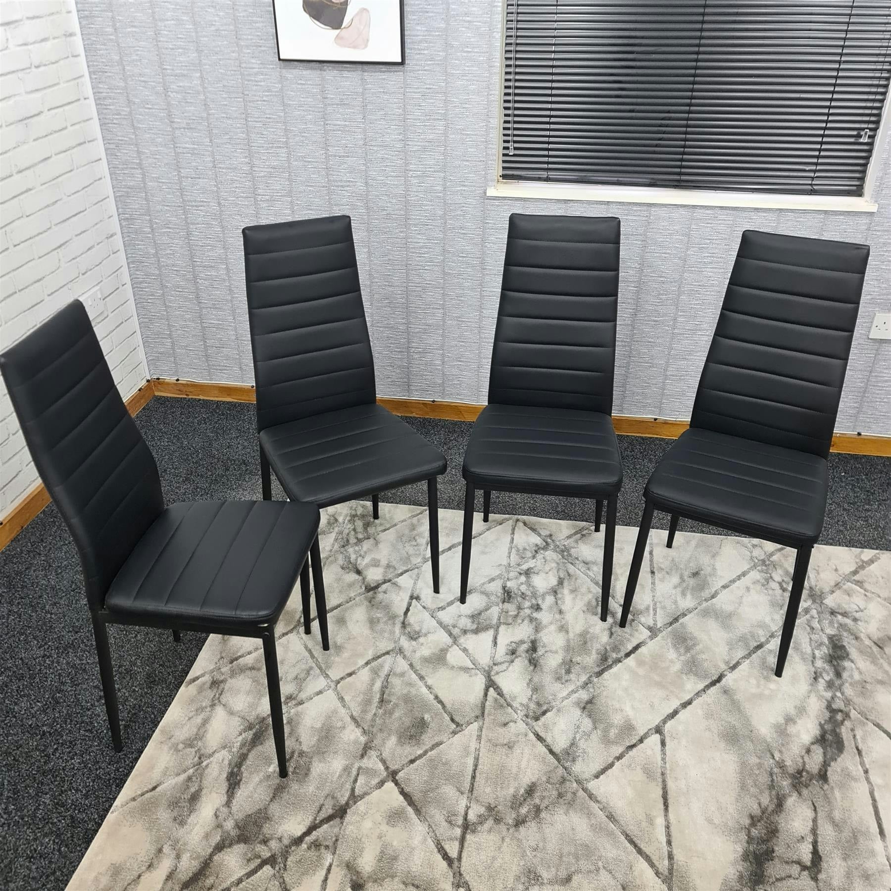 Denver Set of 2 Grey Velvet Dining Chairs - Image 4