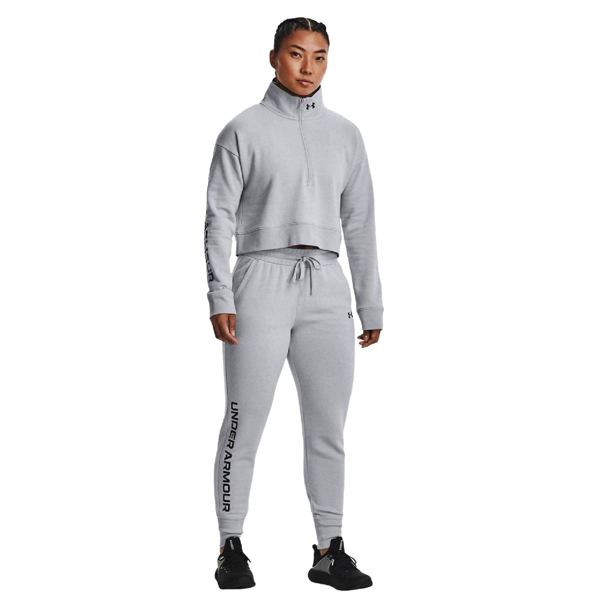 Under Armour Women's Grey Rival Fleece Joggers - Xs - 80% Cotton/20% Polyester