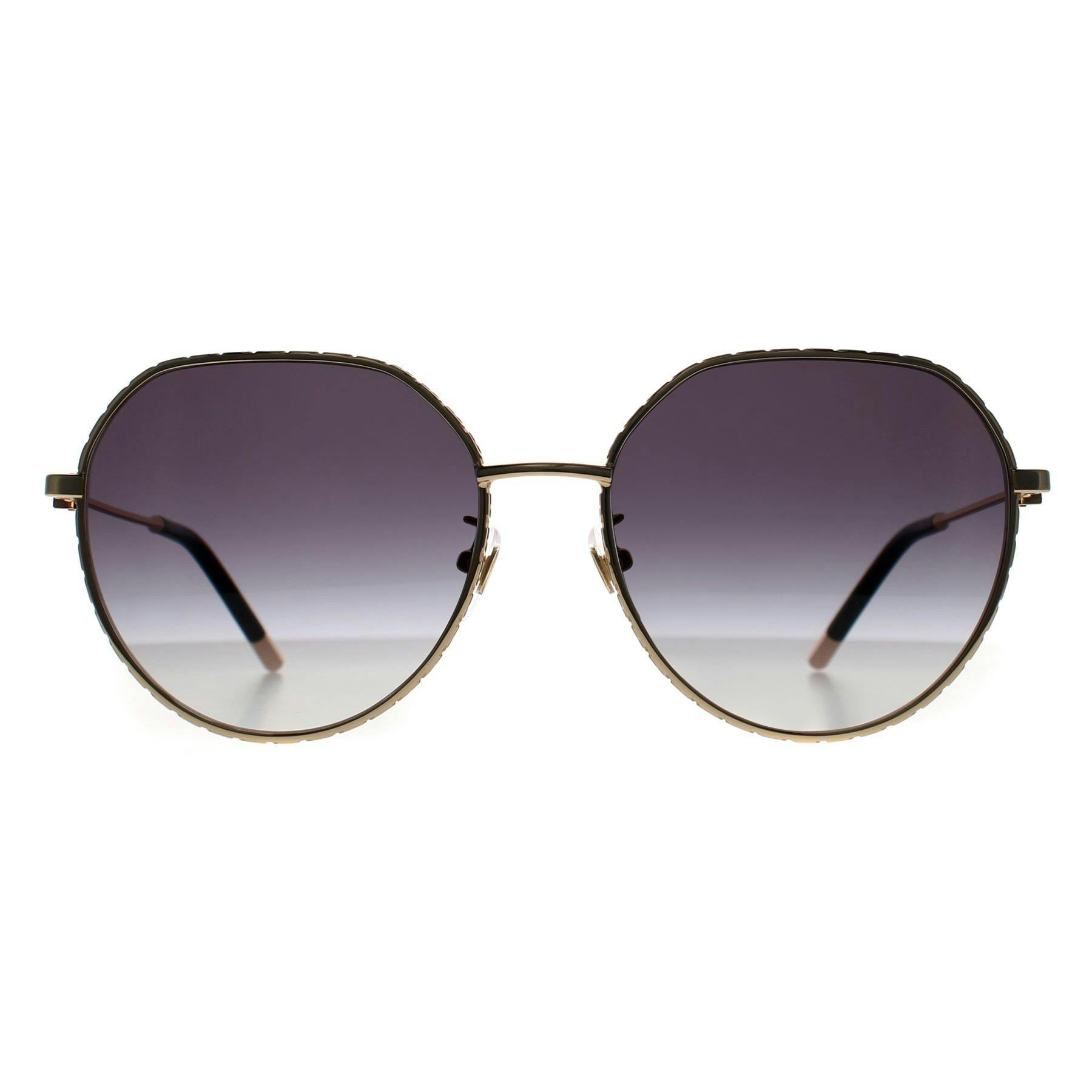 Furla Gold/Grey Sunglasses Sfu627 0300 Smoke Gradient