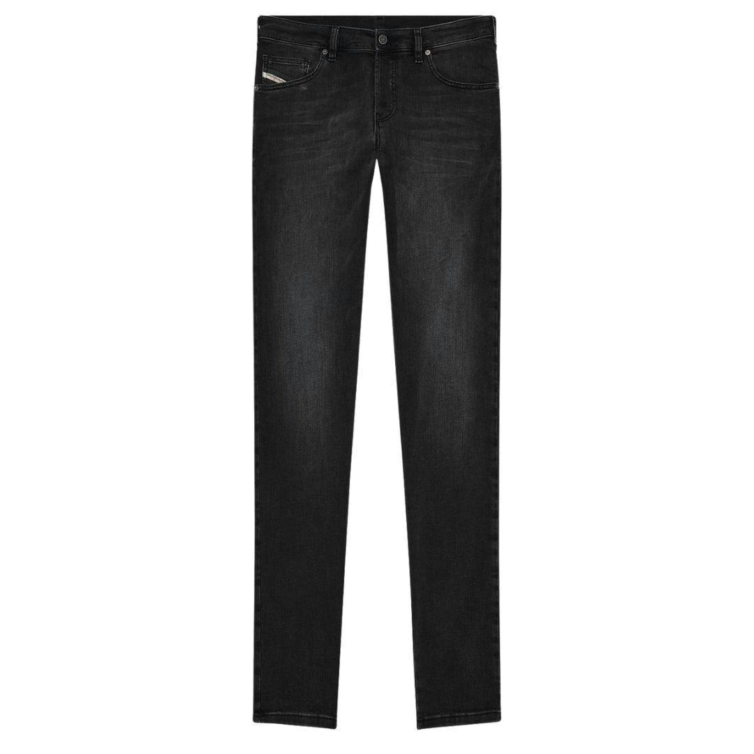 Diesel Men's Black D-Yennox Denim Faded Jeans - 32R - 99% Cotton/1% Elastane